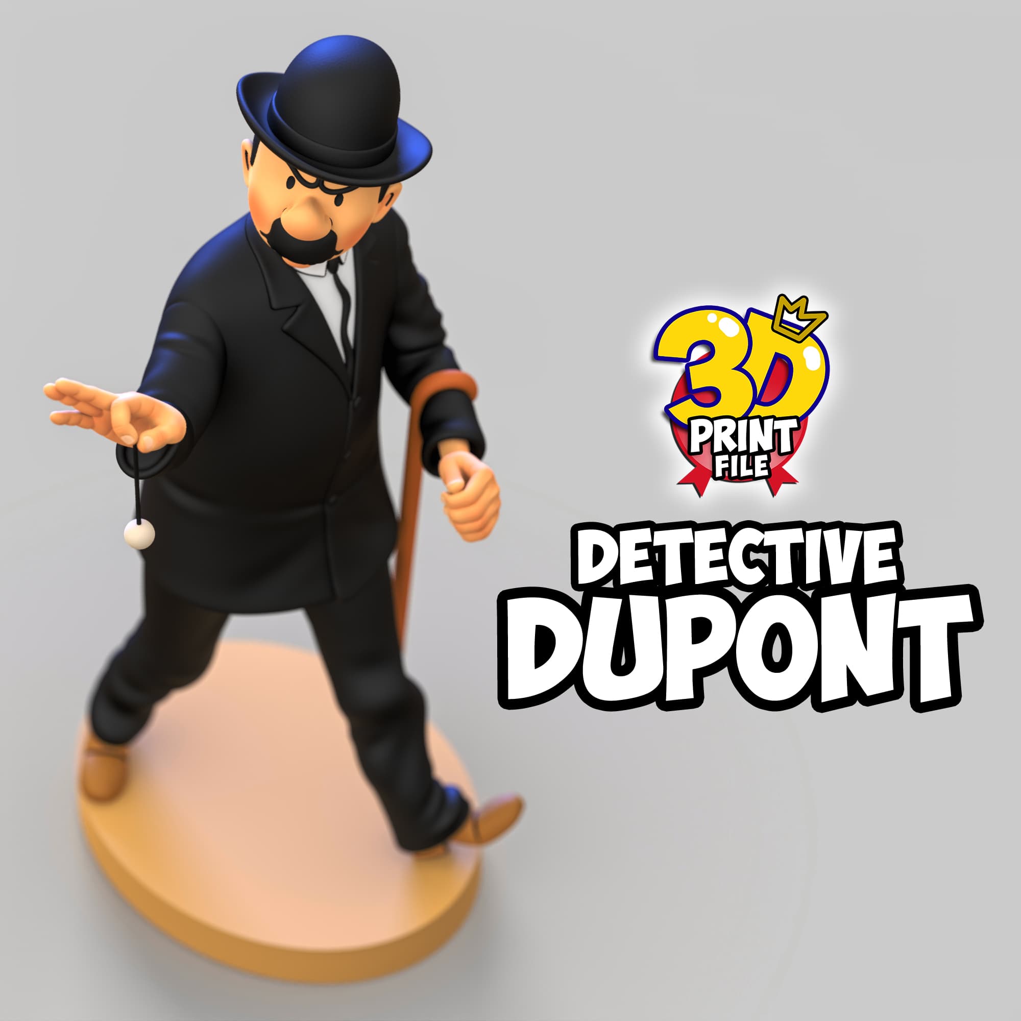 Detective Dupont 3D model Free Size