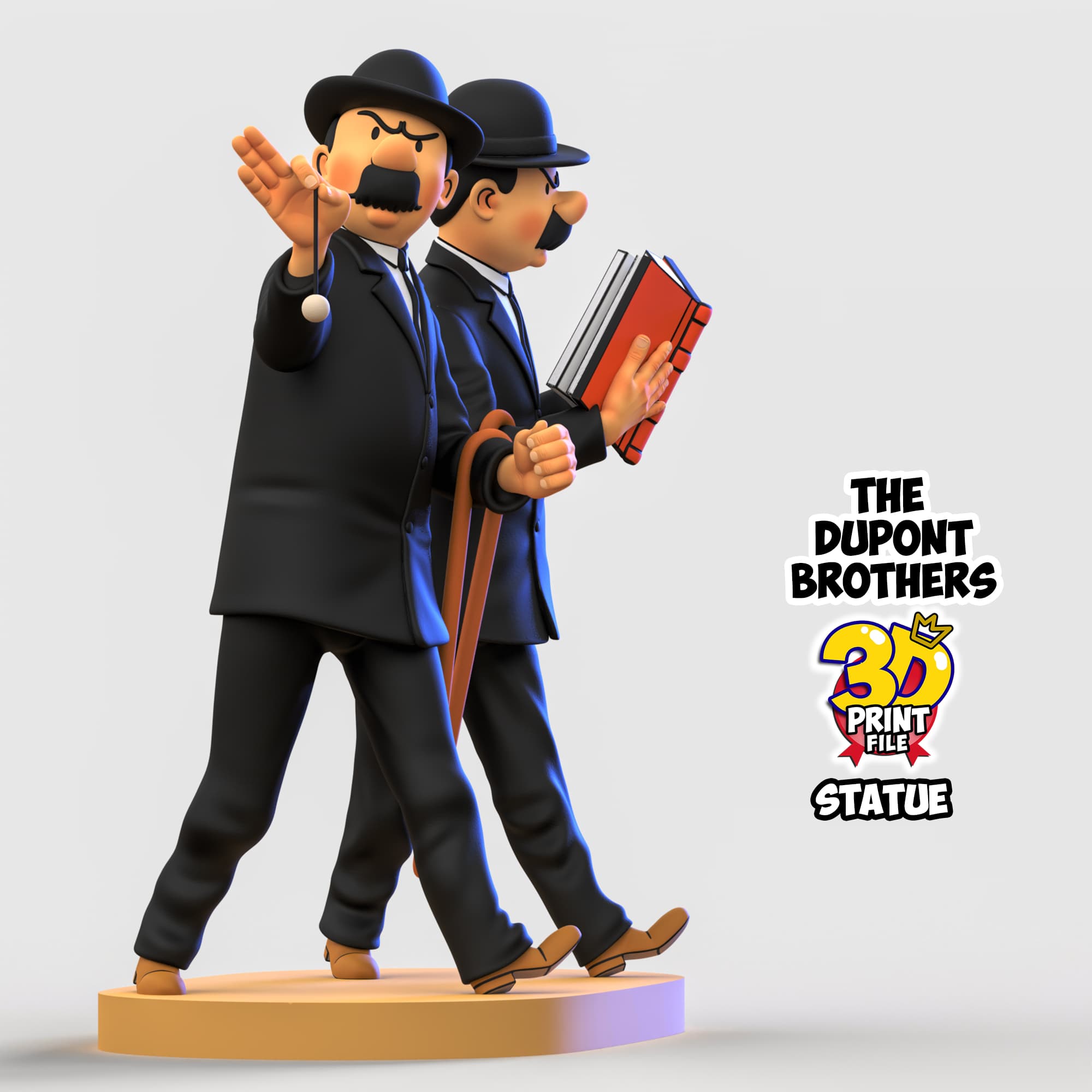 The Dupont Brothers 3D printable statue