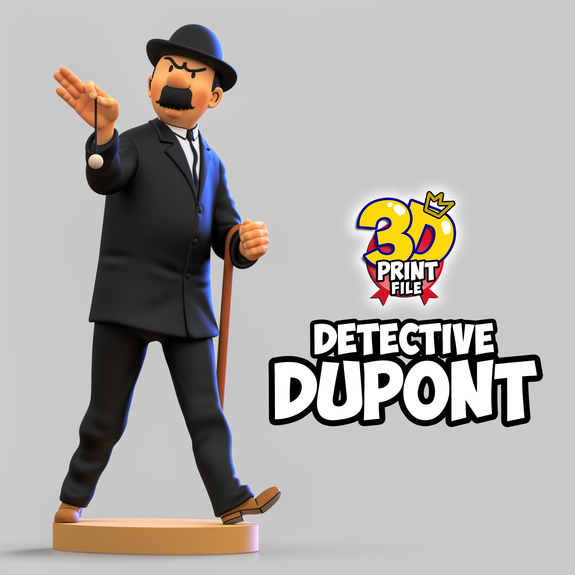 Detective Dupont 3D model Free Size