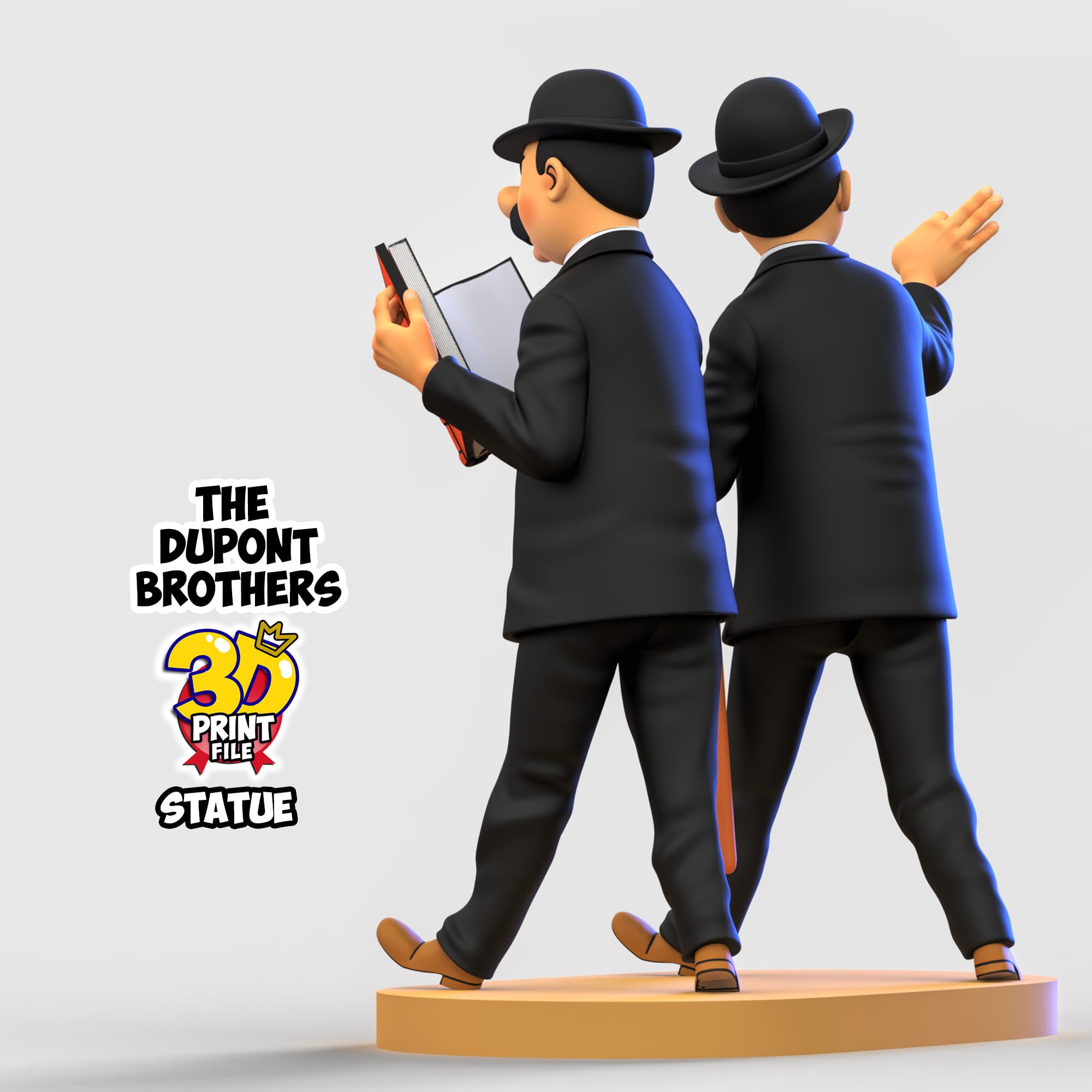 The Dupont Brothers 3D printable statue