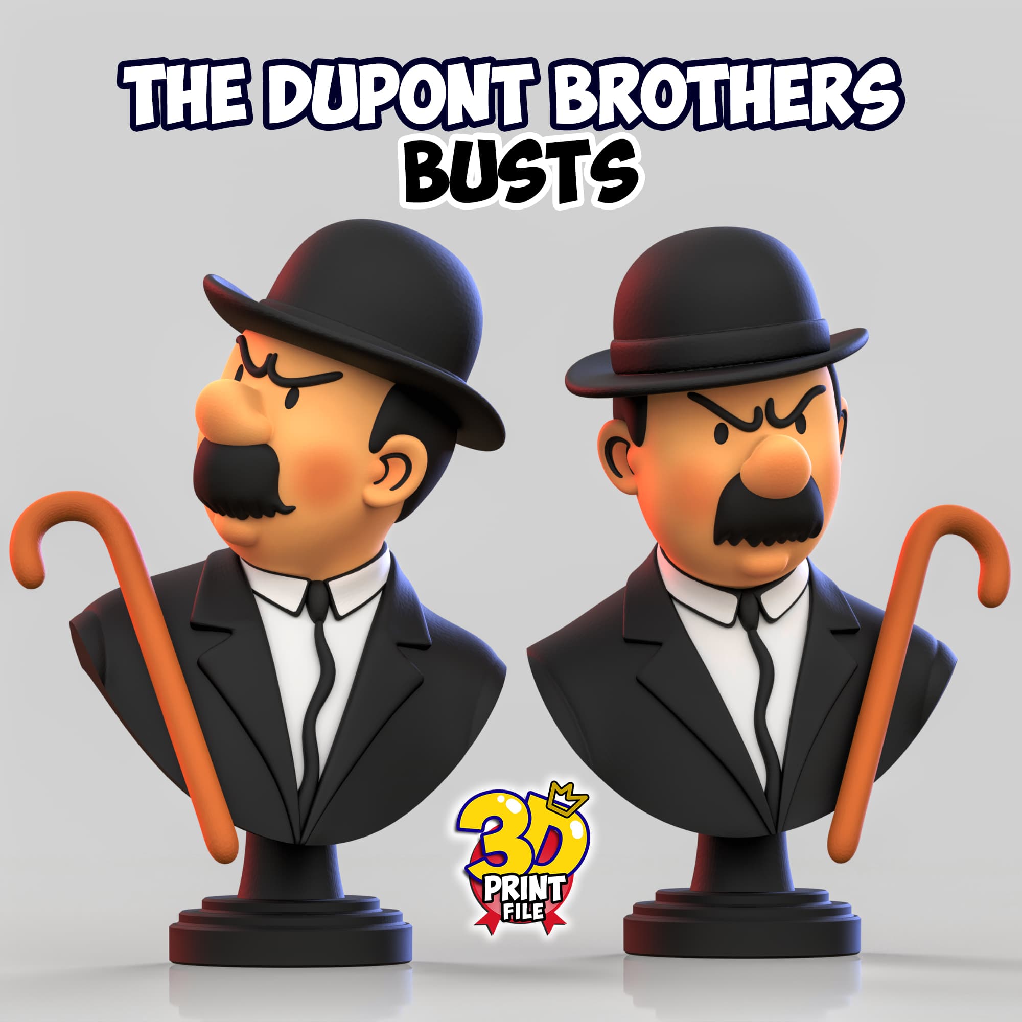 The Dupont Brothers – Stylized 3D Busts