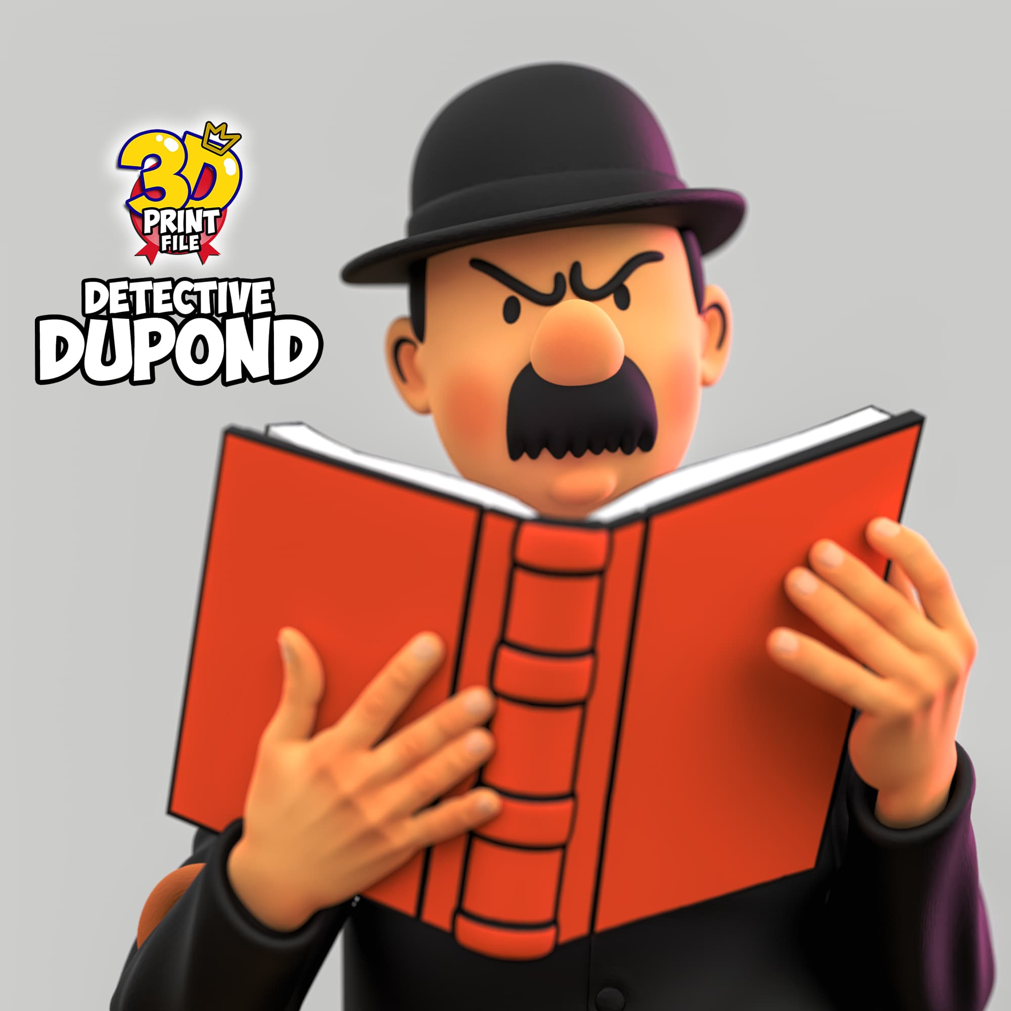Detective Dupond 3D model Free Size