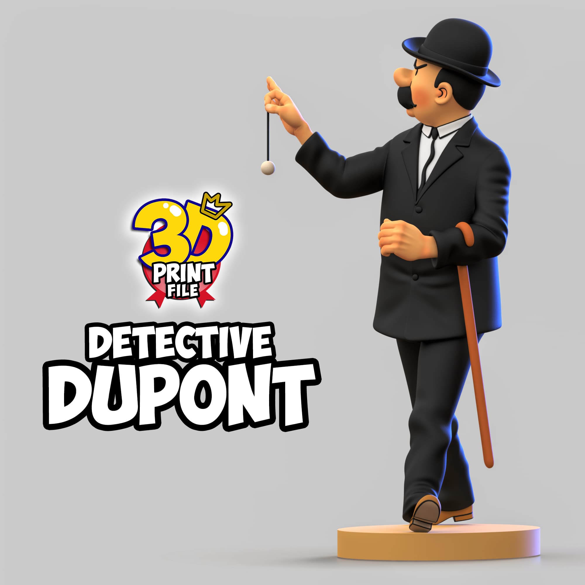 Detective Dupont 3D model Free Size