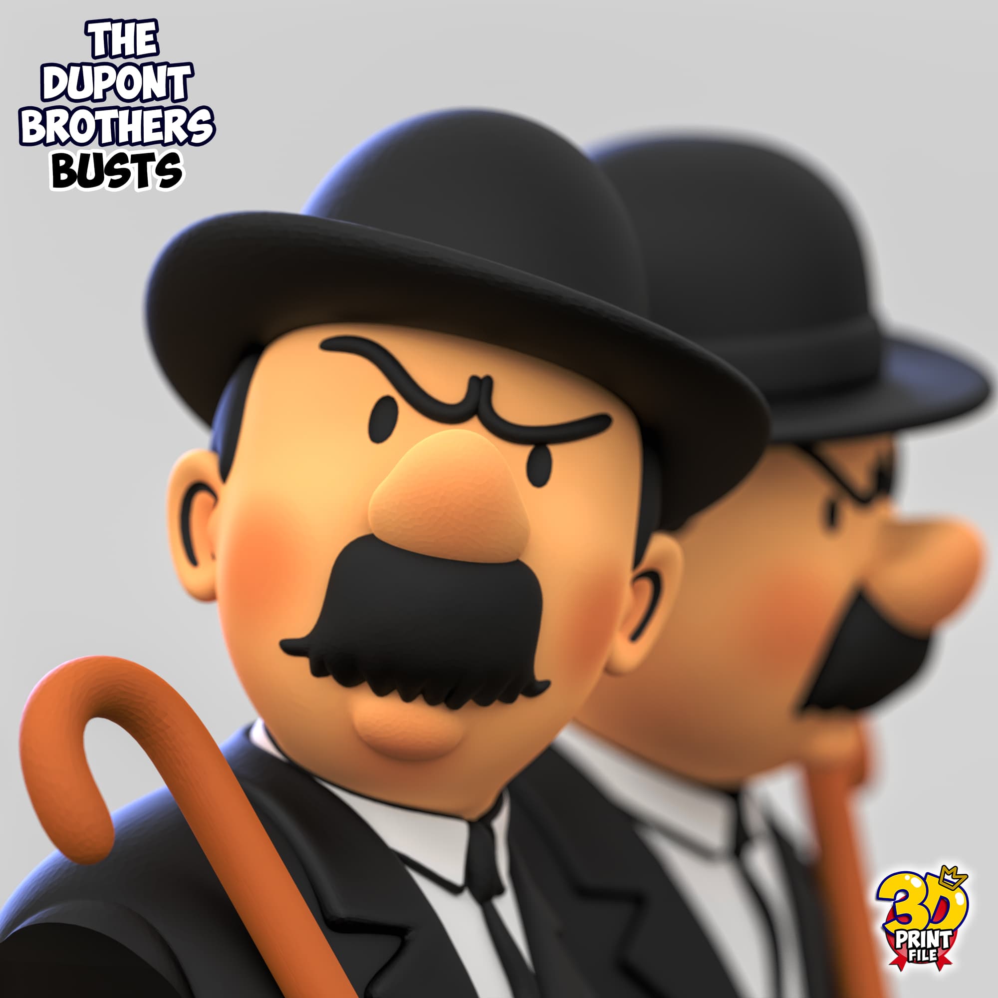 The Dupont Brothers – Stylized 3D Busts