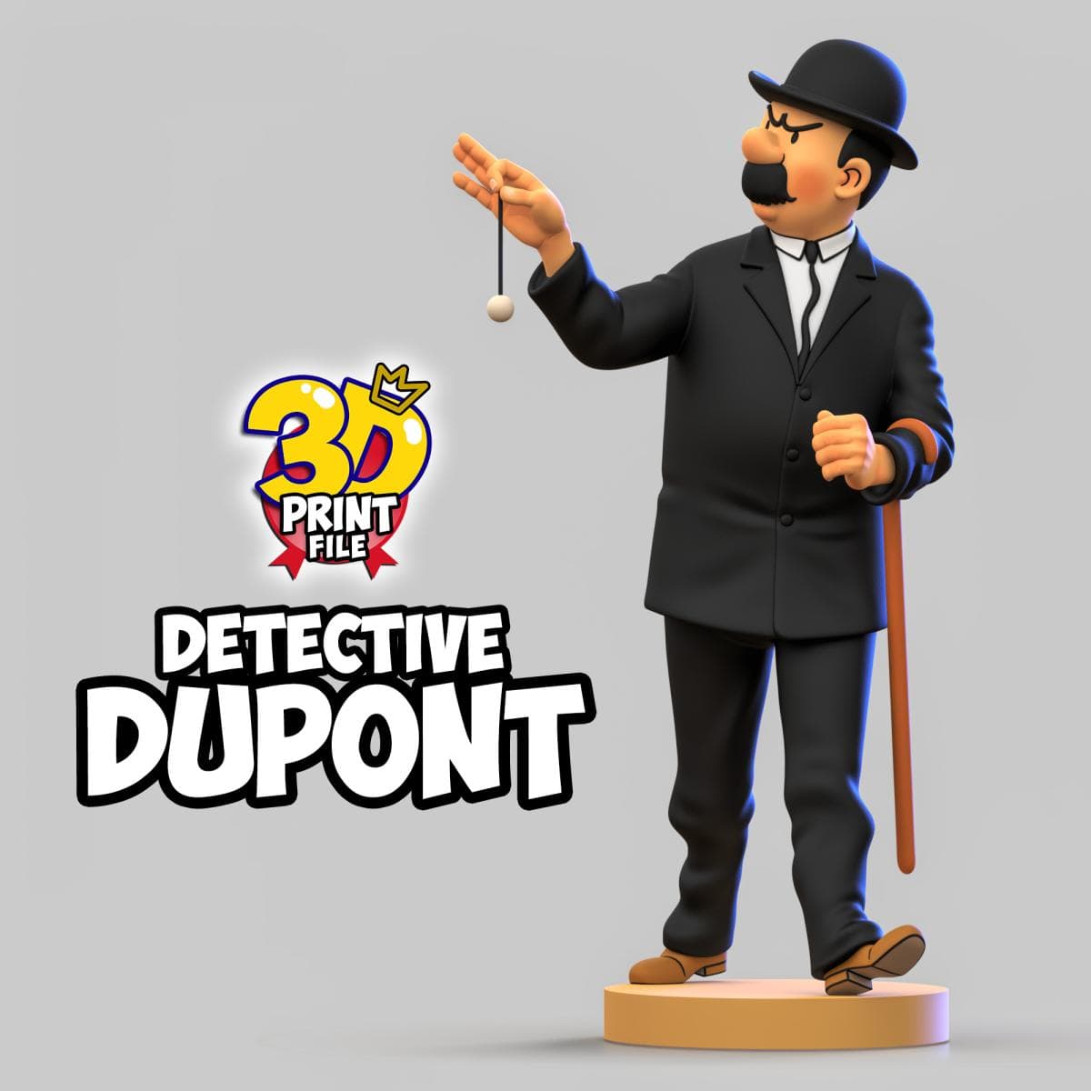 Detective Dupont 3D model Free Size