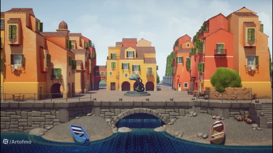 Stylized Italian Village