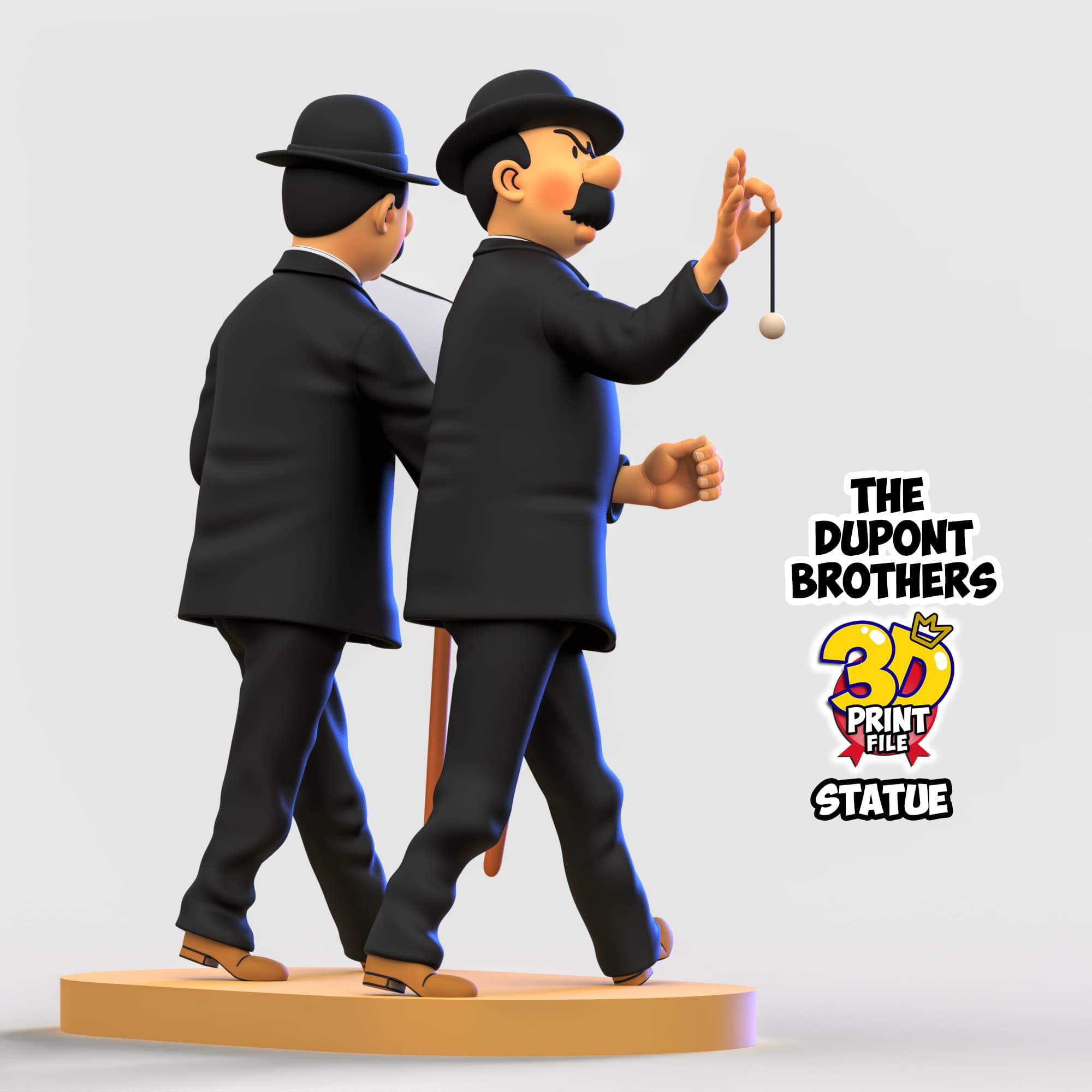 The Dupont Brothers 3D printable statue
