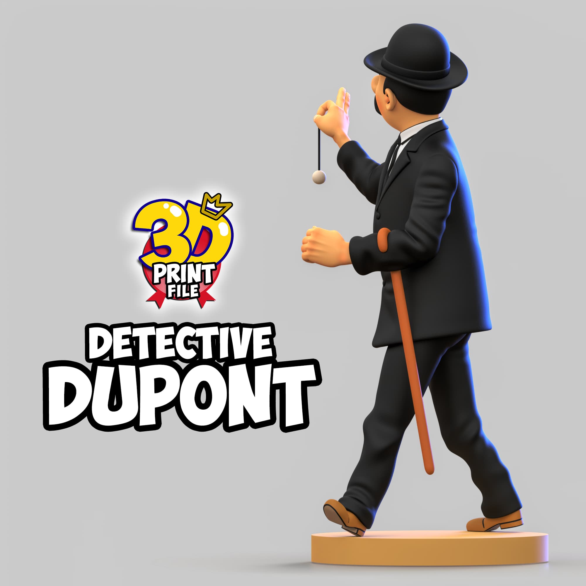 Detective Dupont 3D model Free Size