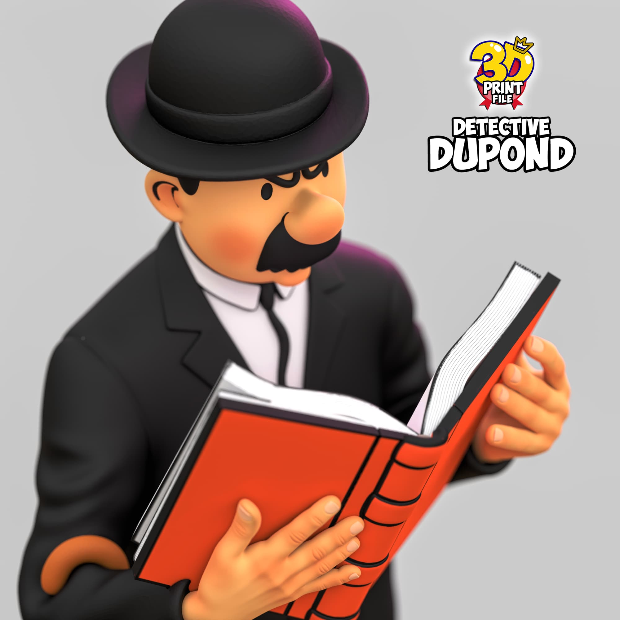 Detective Dupond 3D model Free Size