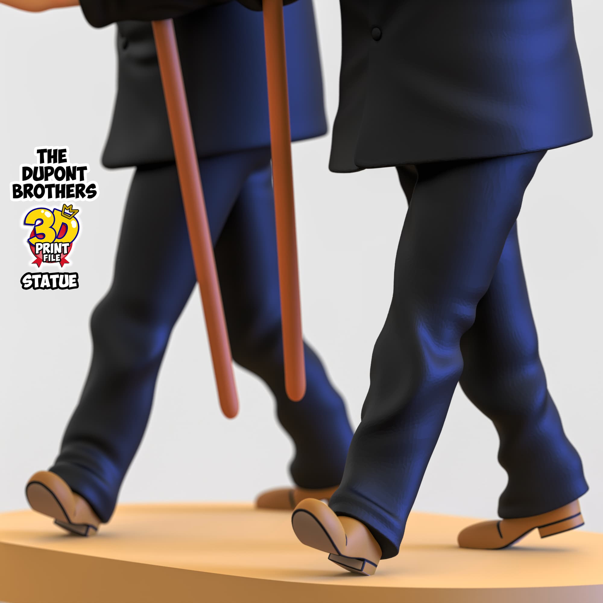 The Dupont Brothers 3D printable statue