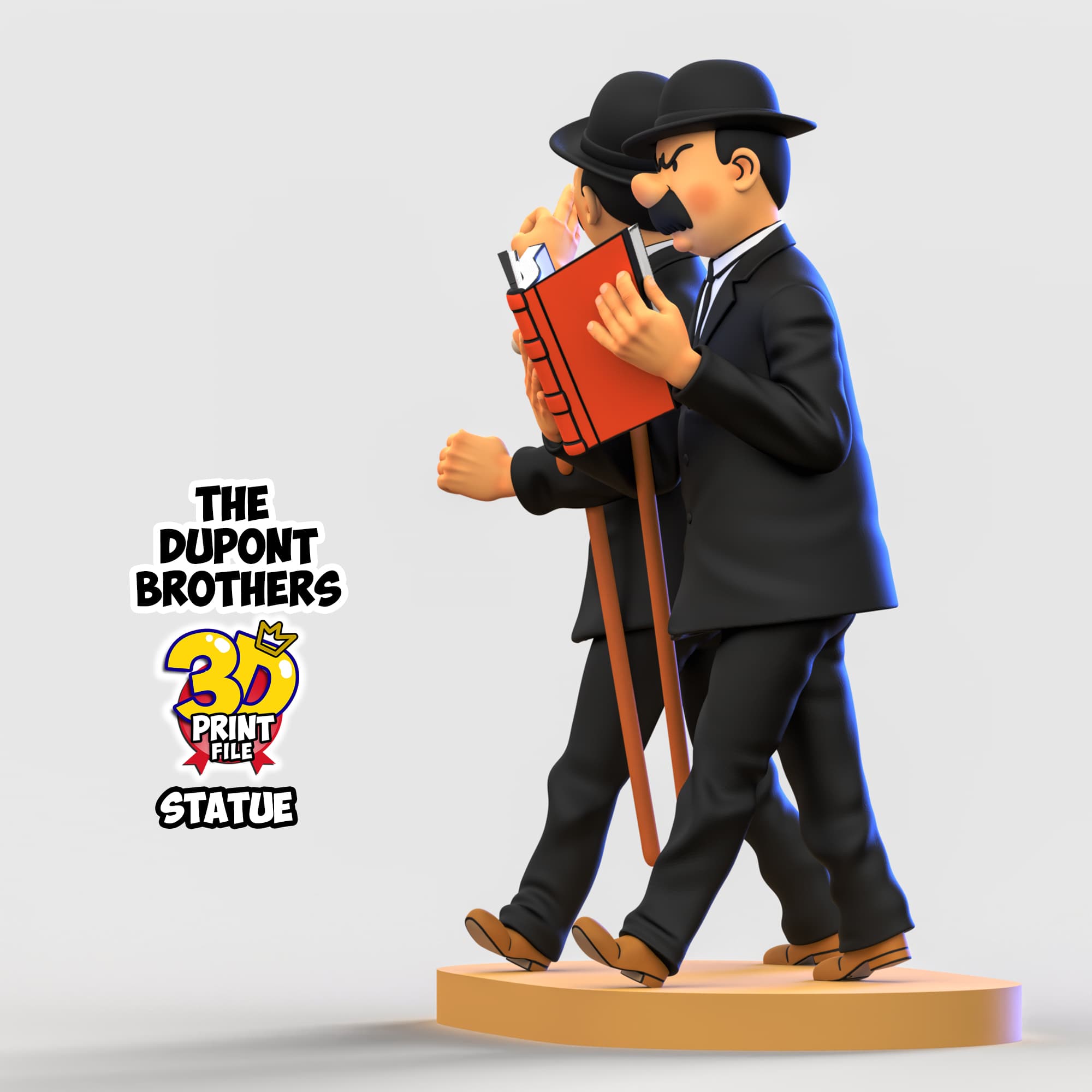The Dupont Brothers 3D printable statue