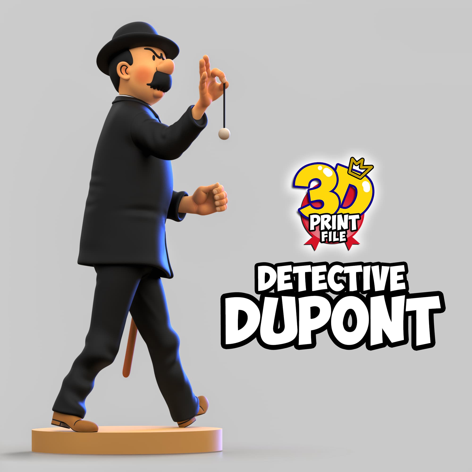Detective Dupont 3D model Free Size