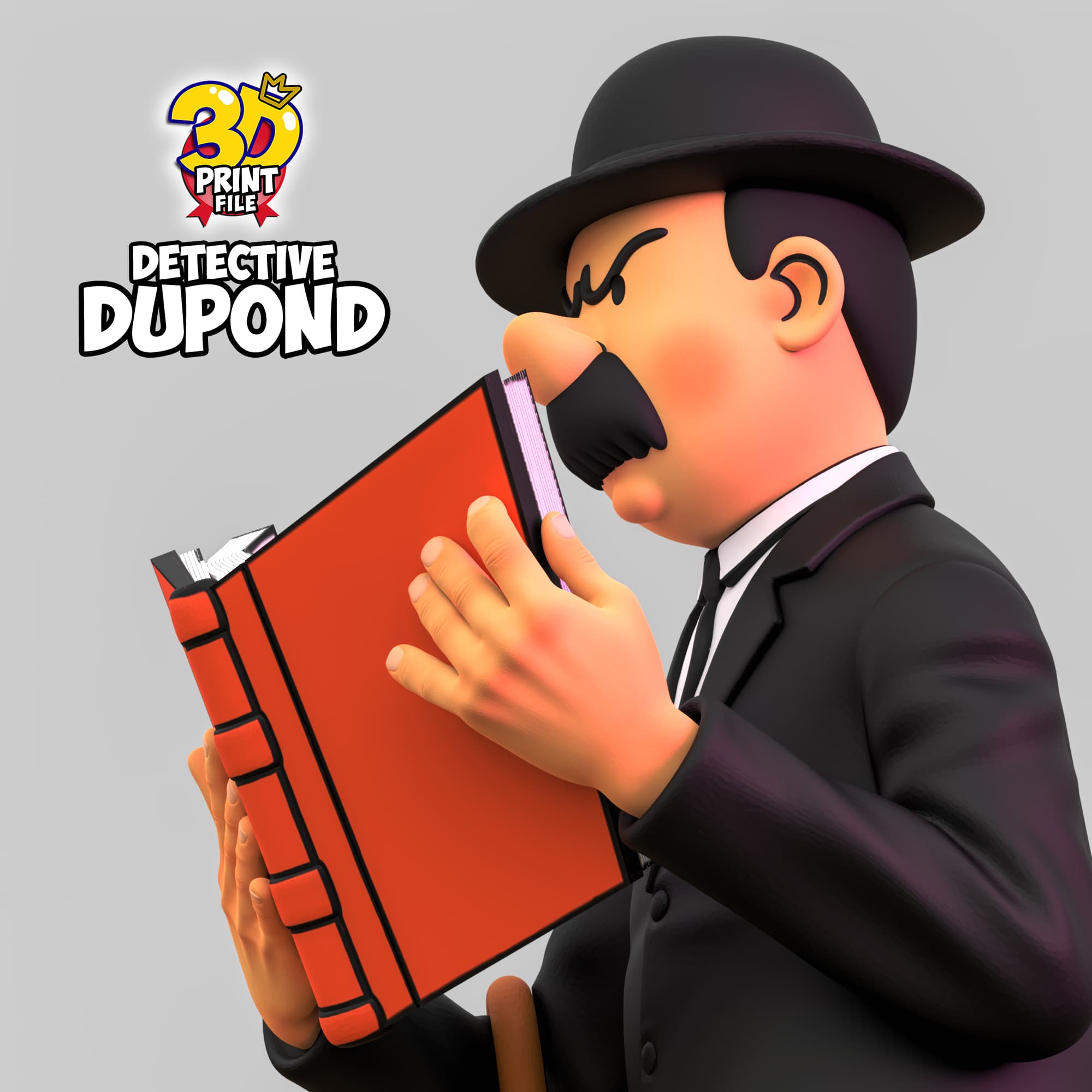 Detective Dupond 3D model Free Size