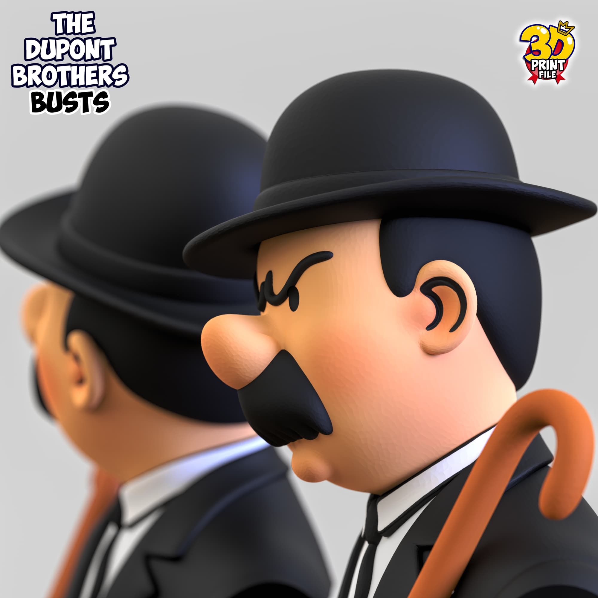 The Dupont Brothers – Stylized 3D Busts
