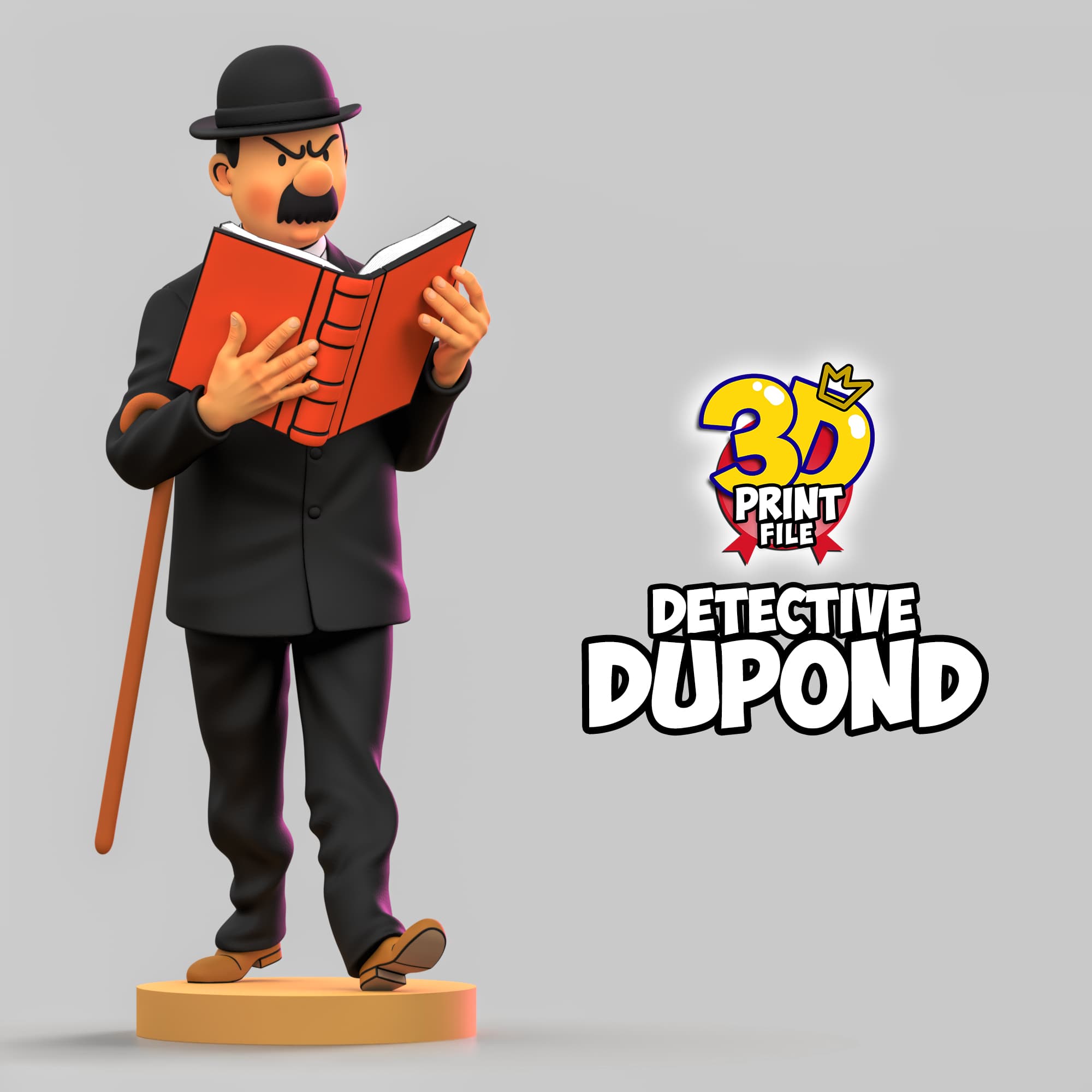 Detective Dupond 3D model Free Size