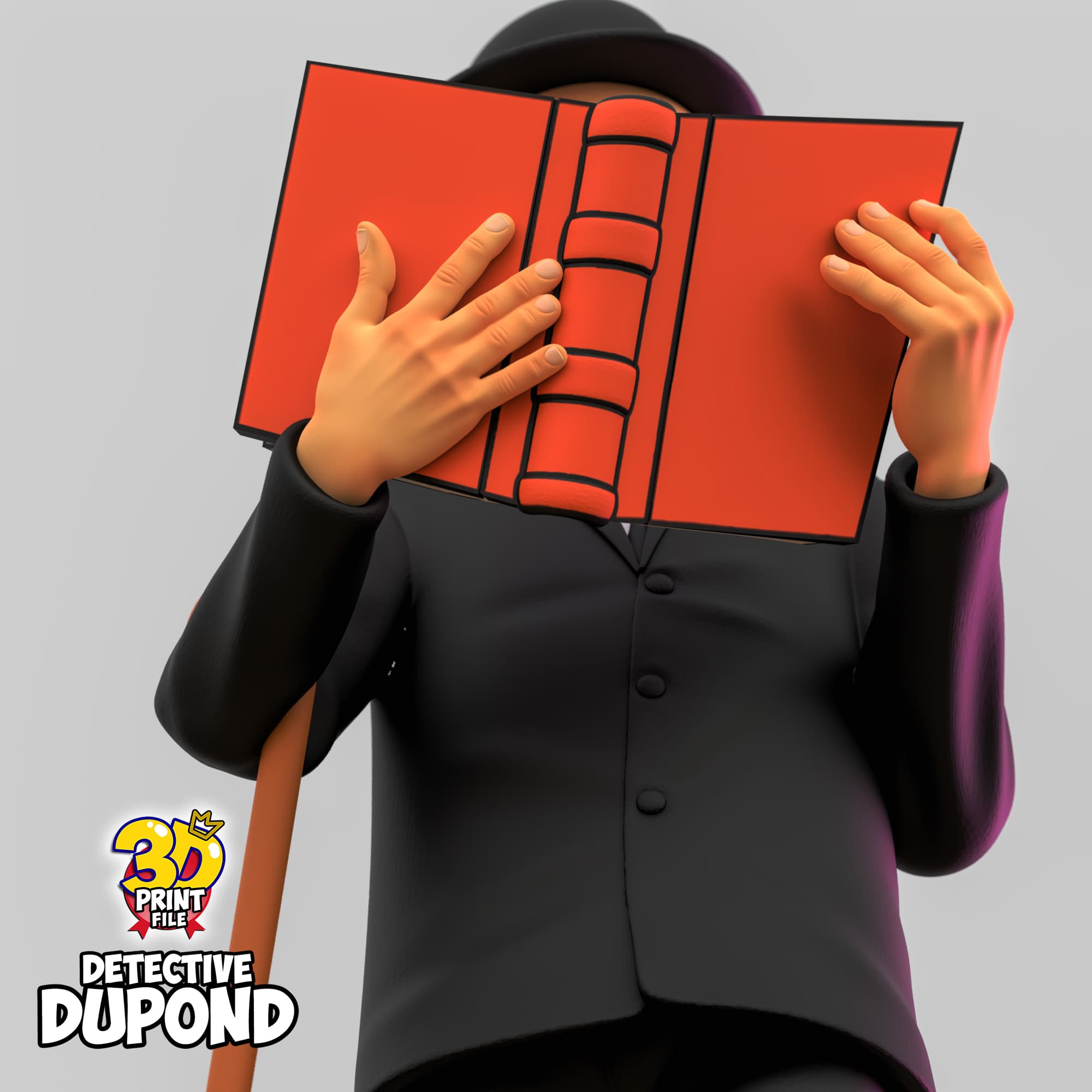 Detective Dupond 3D model Free Size