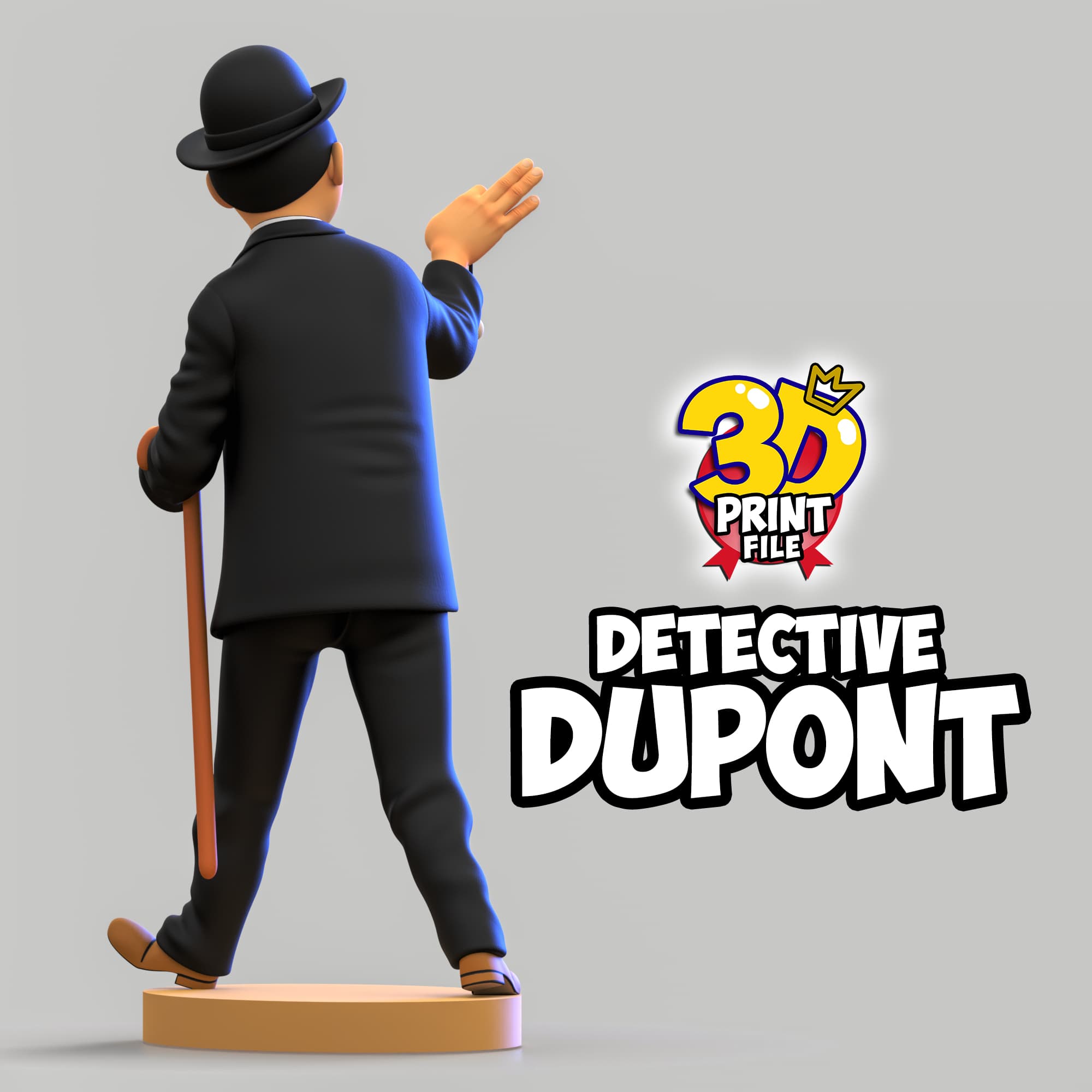 Detective Dupont 3D model Free Size
