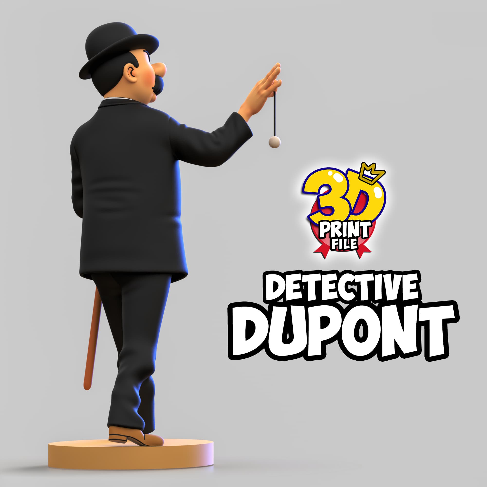 Detective Dupont 3D model Free Size