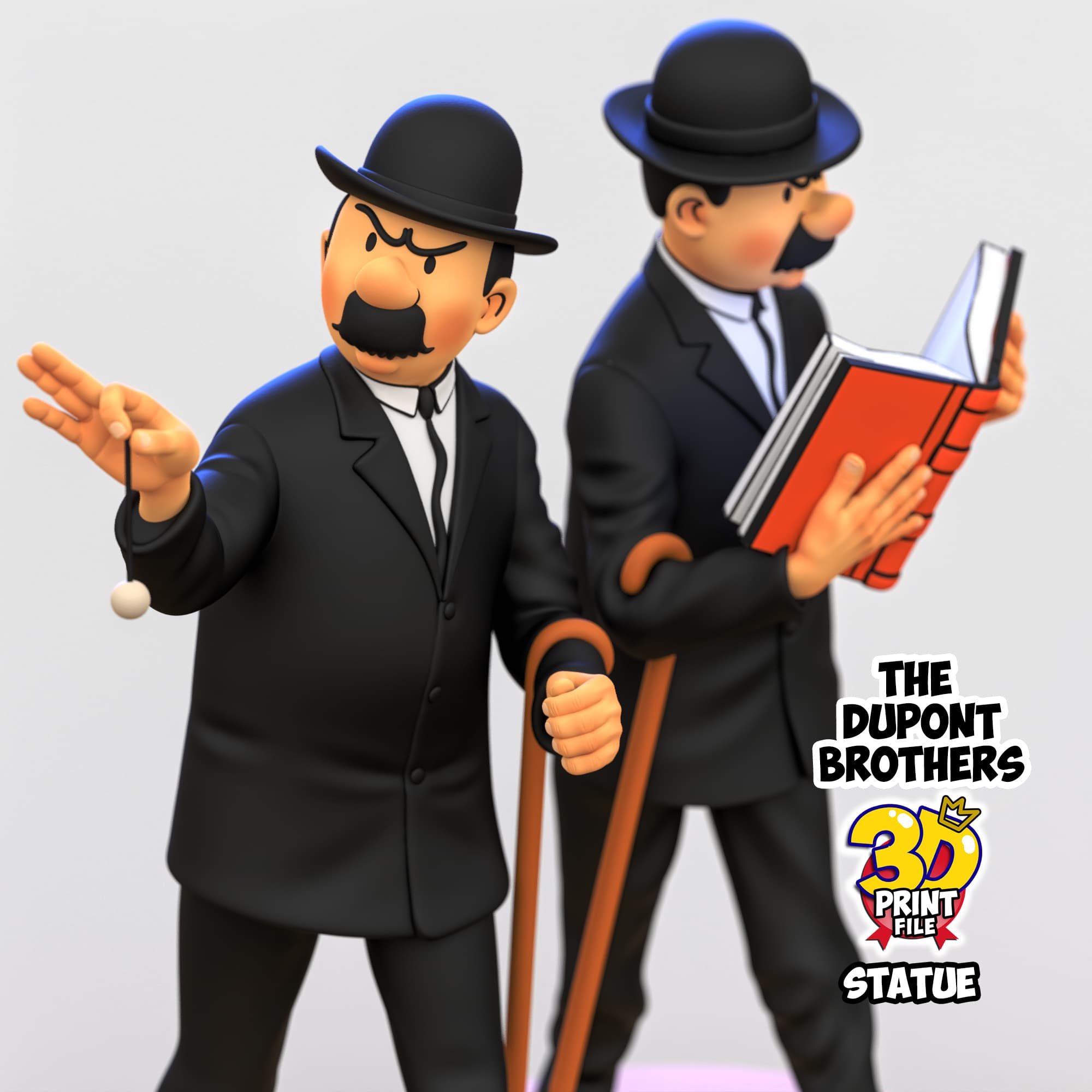 The Dupont Brothers 3D printable statue