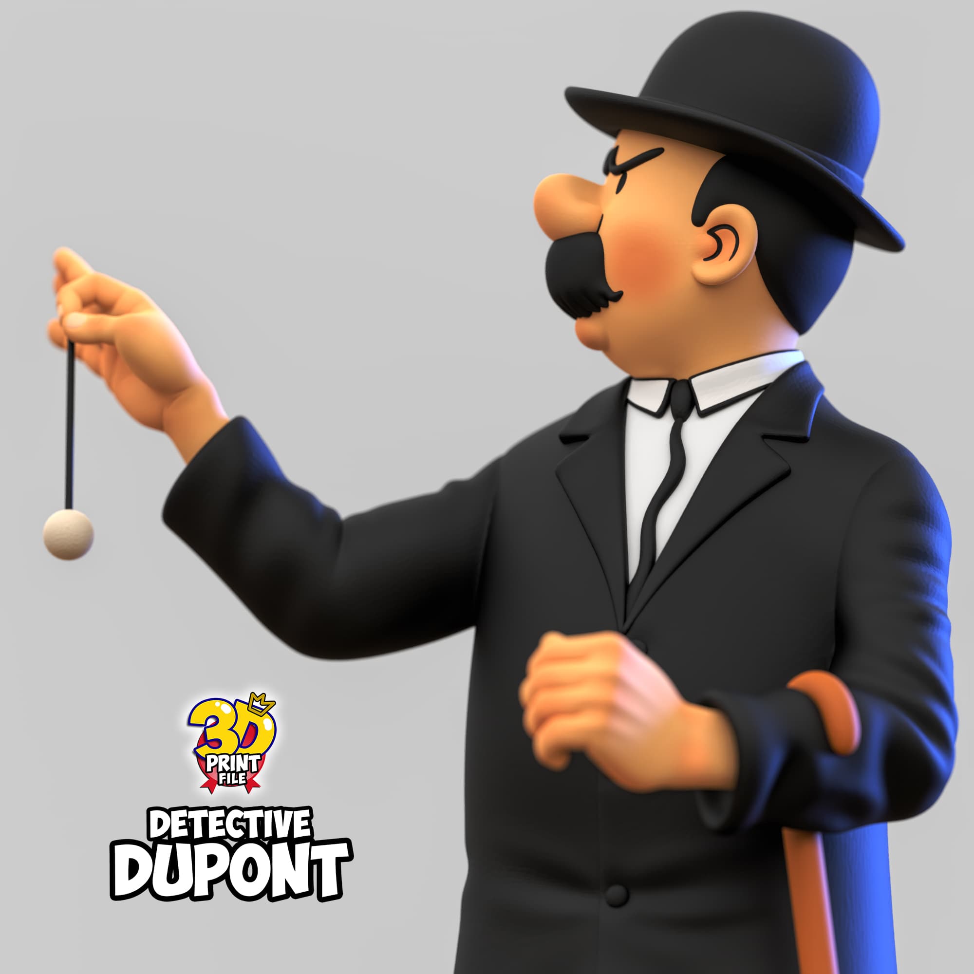 Detective Dupont 3D model Free Size