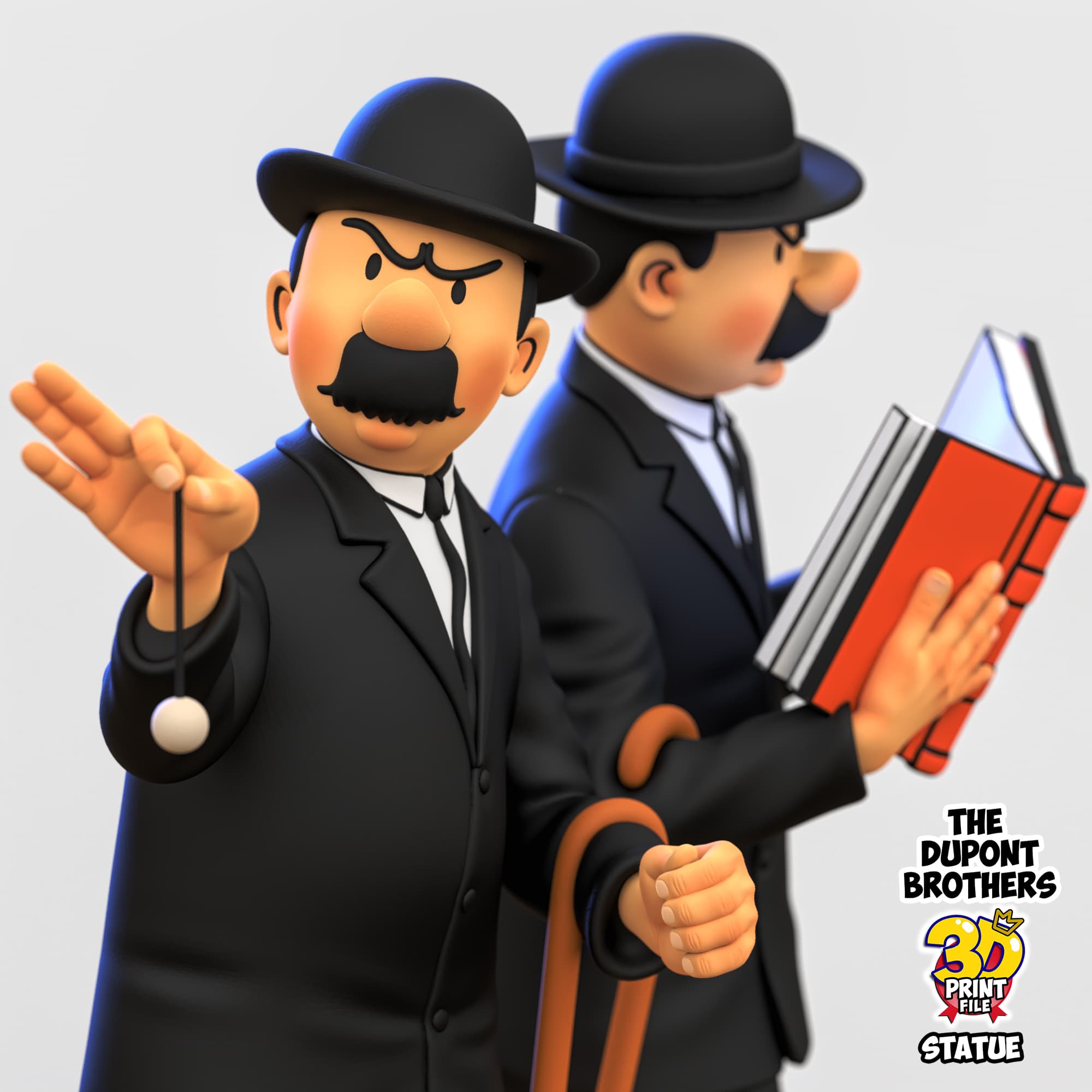 The Dupont Brothers 3D printable statue