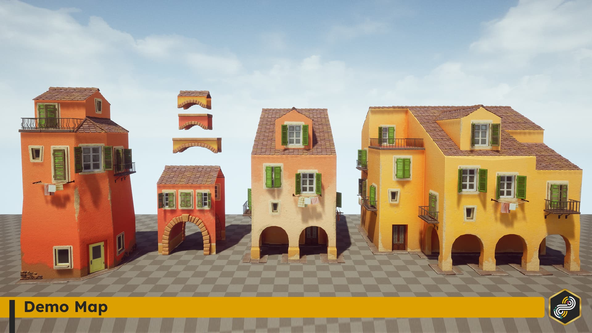 Stylized Italian Village