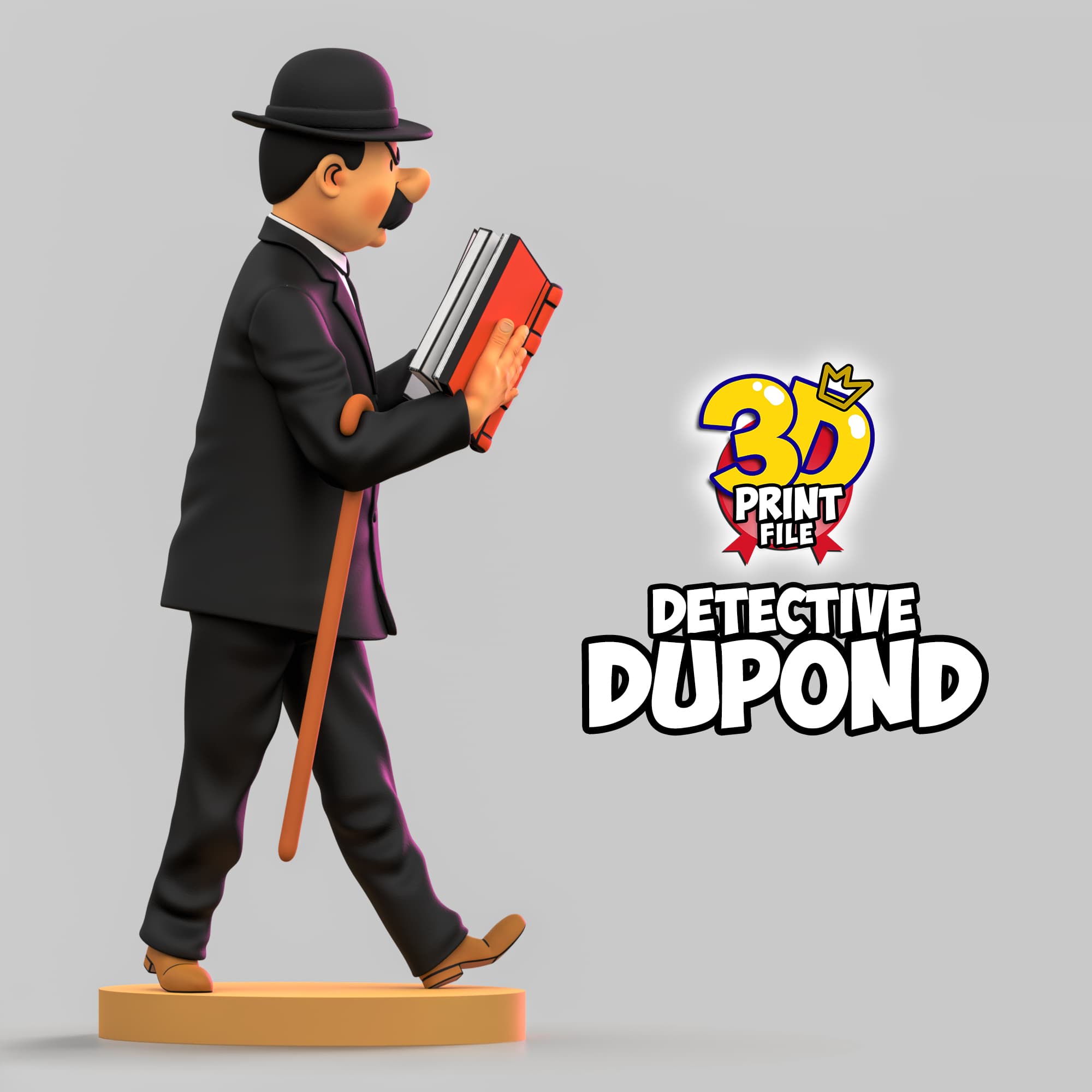 Detective Dupond 3D model Free Size