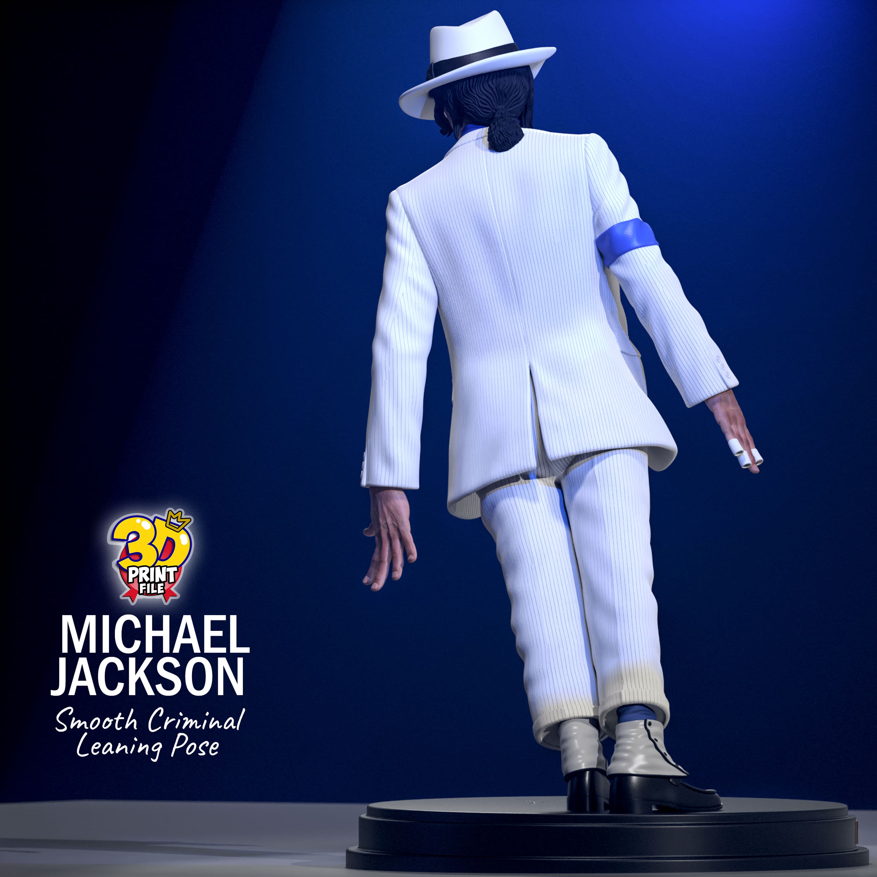 Michael Jackson 3D printable model - Smooth Criminal - leaning pose
