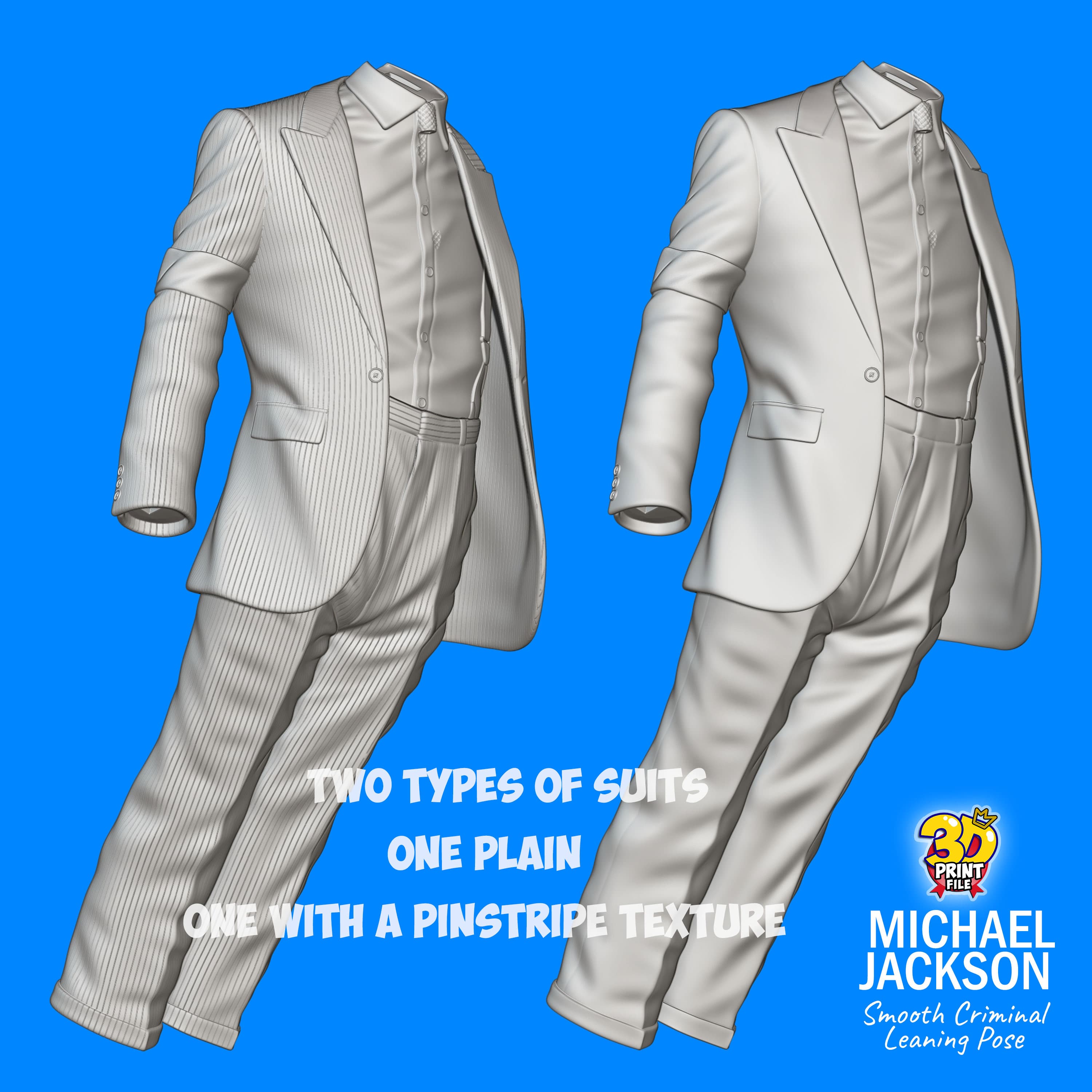 Michael Jackson 3D printable model - Smooth Criminal - leaning pose