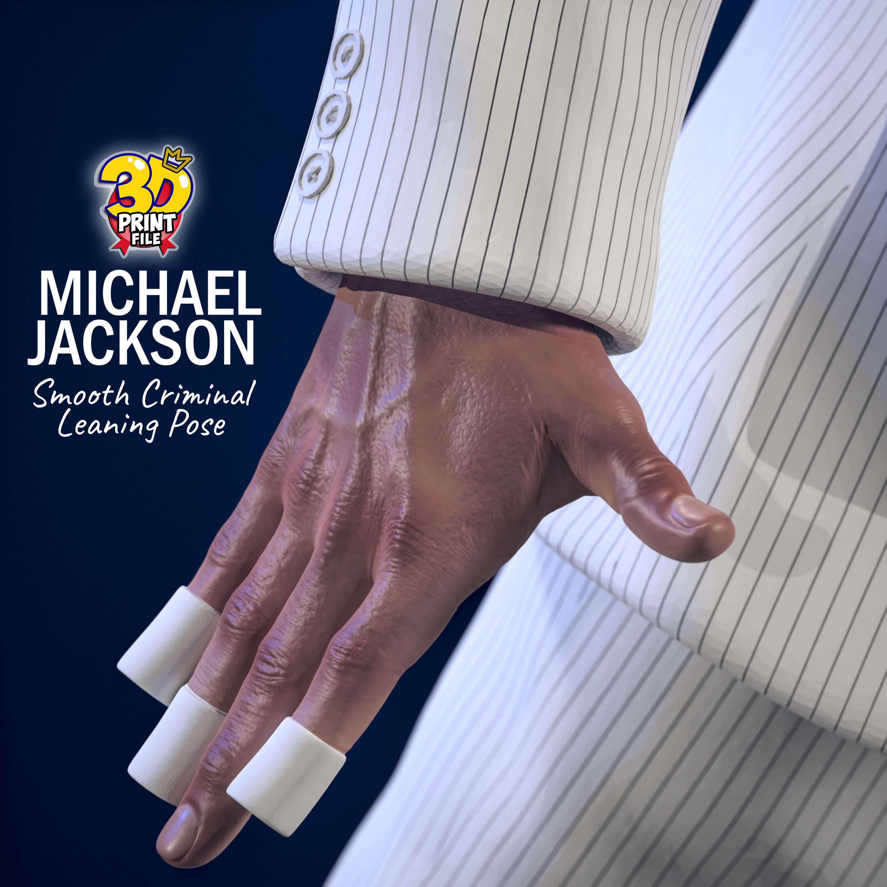 Michael Jackson 3D printable model - Smooth Criminal - leaning pose