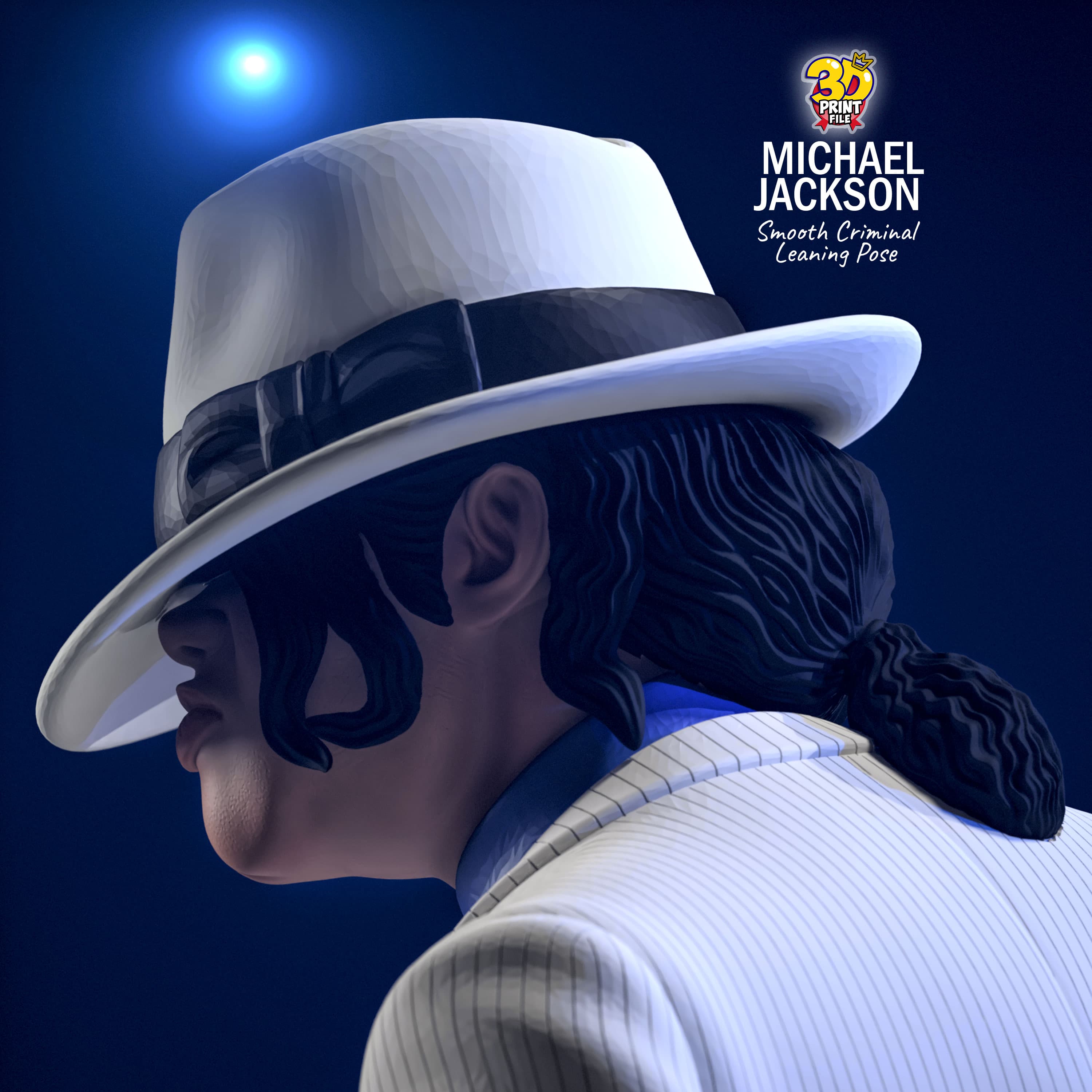 Michael Jackson 3D printable model - Smooth Criminal - leaning pose