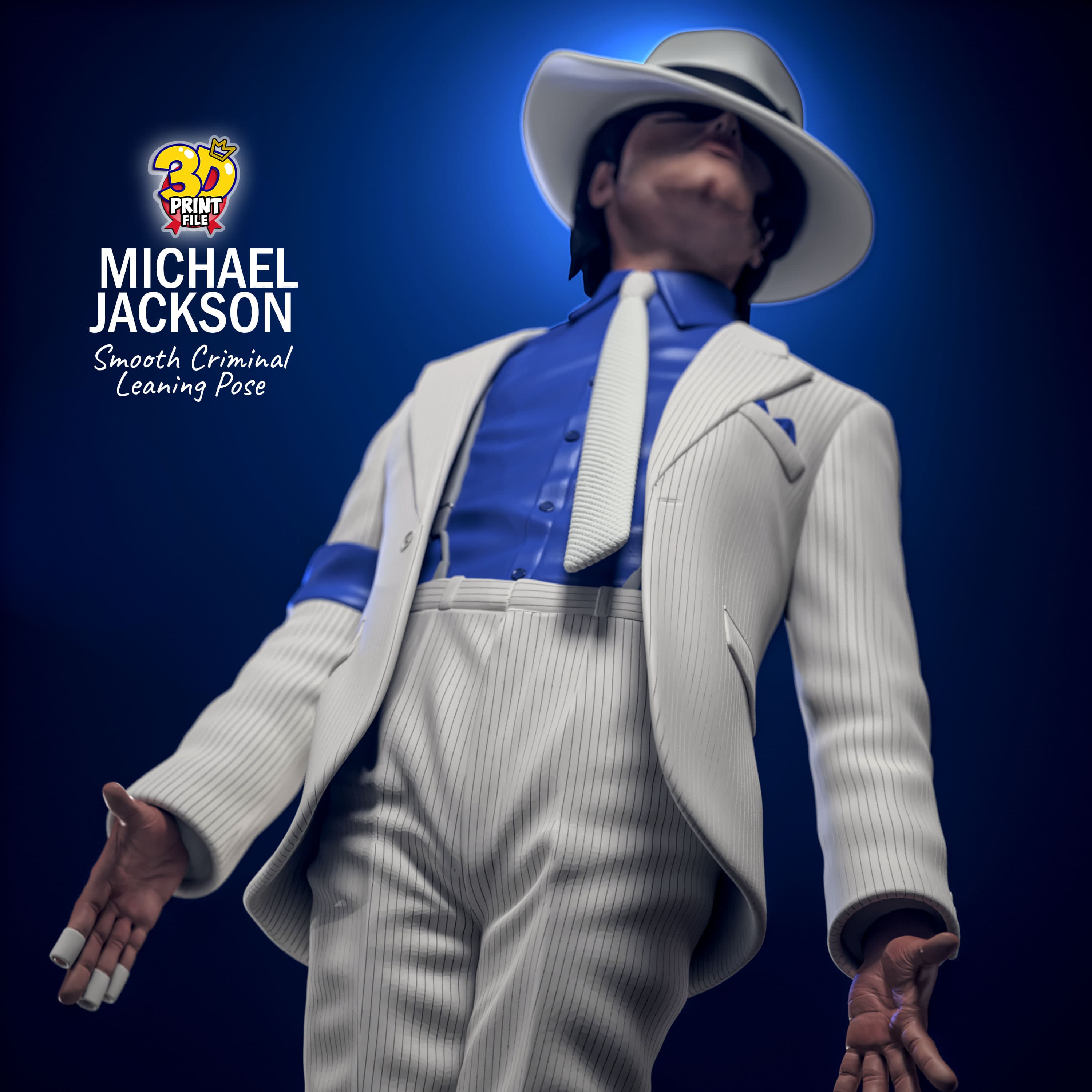 Michael Jackson 3D printable model - Smooth Criminal - leaning pose