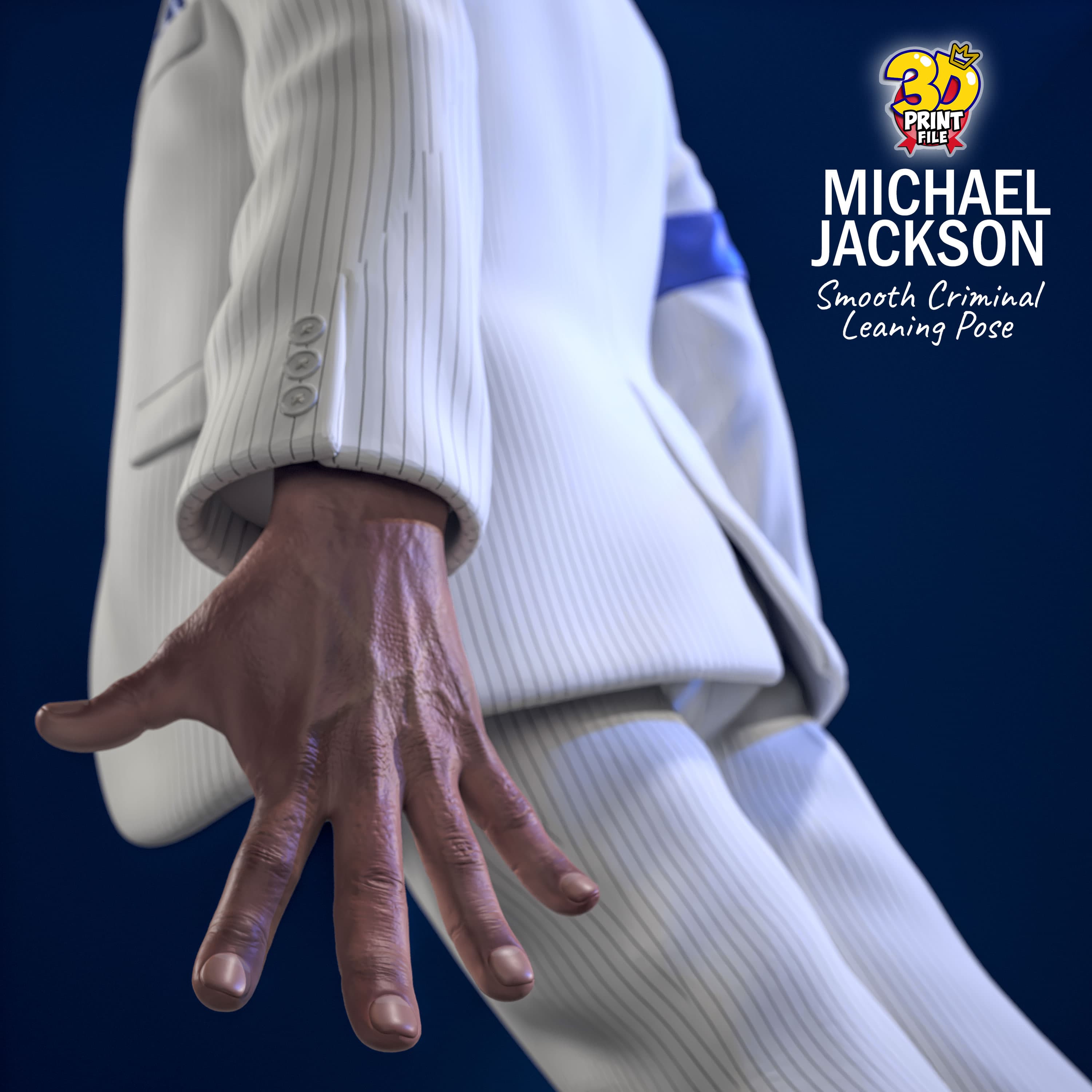 Michael Jackson 3D printable model - Smooth Criminal - leaning pose