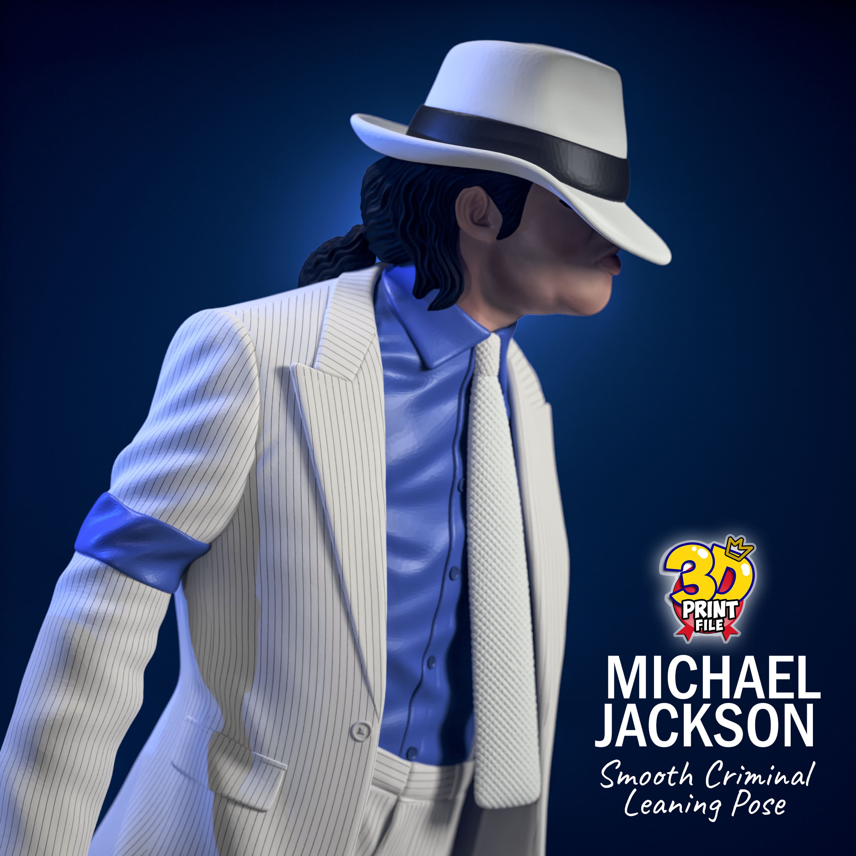 Michael Jackson 3D printable model - Smooth Criminal - leaning pose