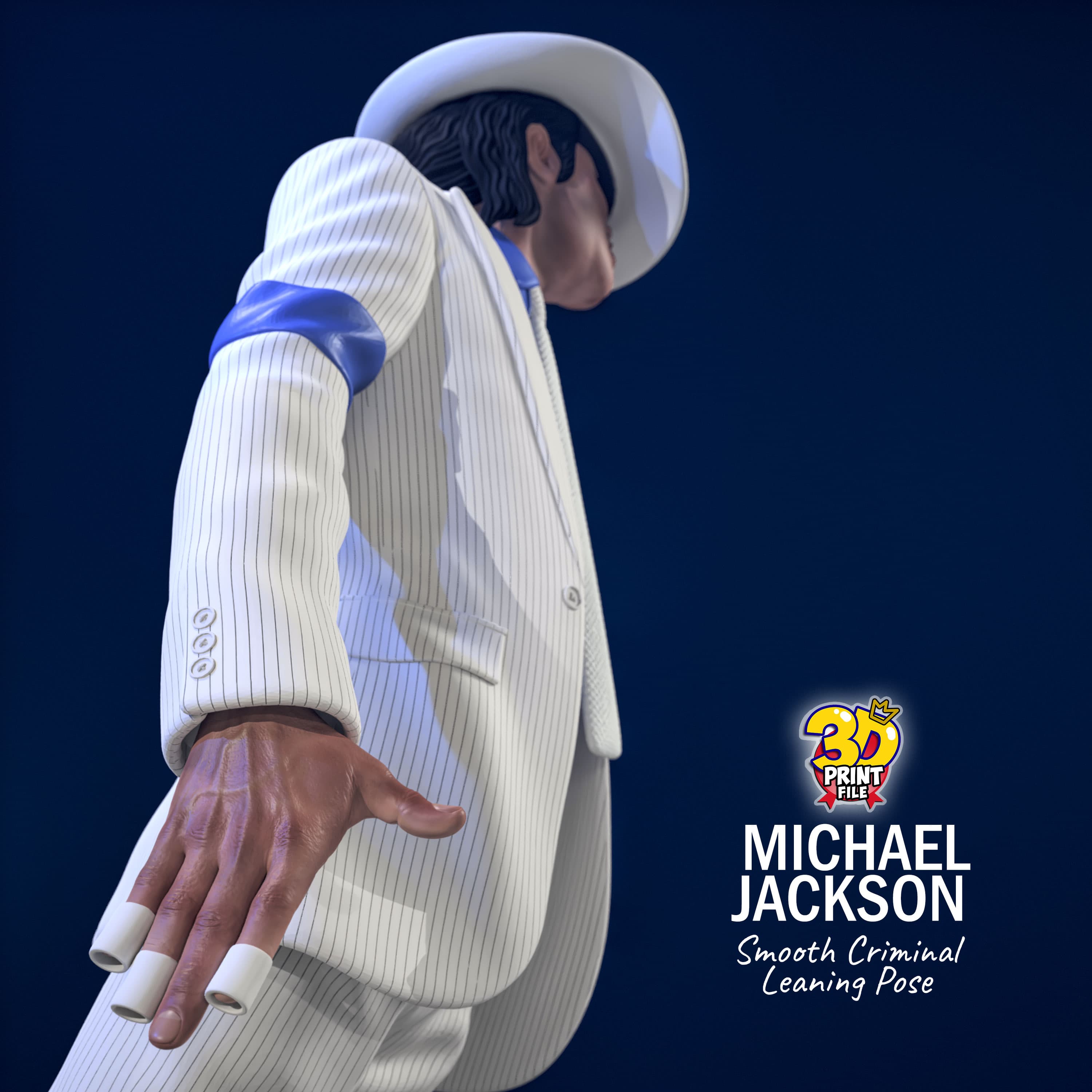 Michael Jackson 3D printable model - Smooth Criminal - leaning pose