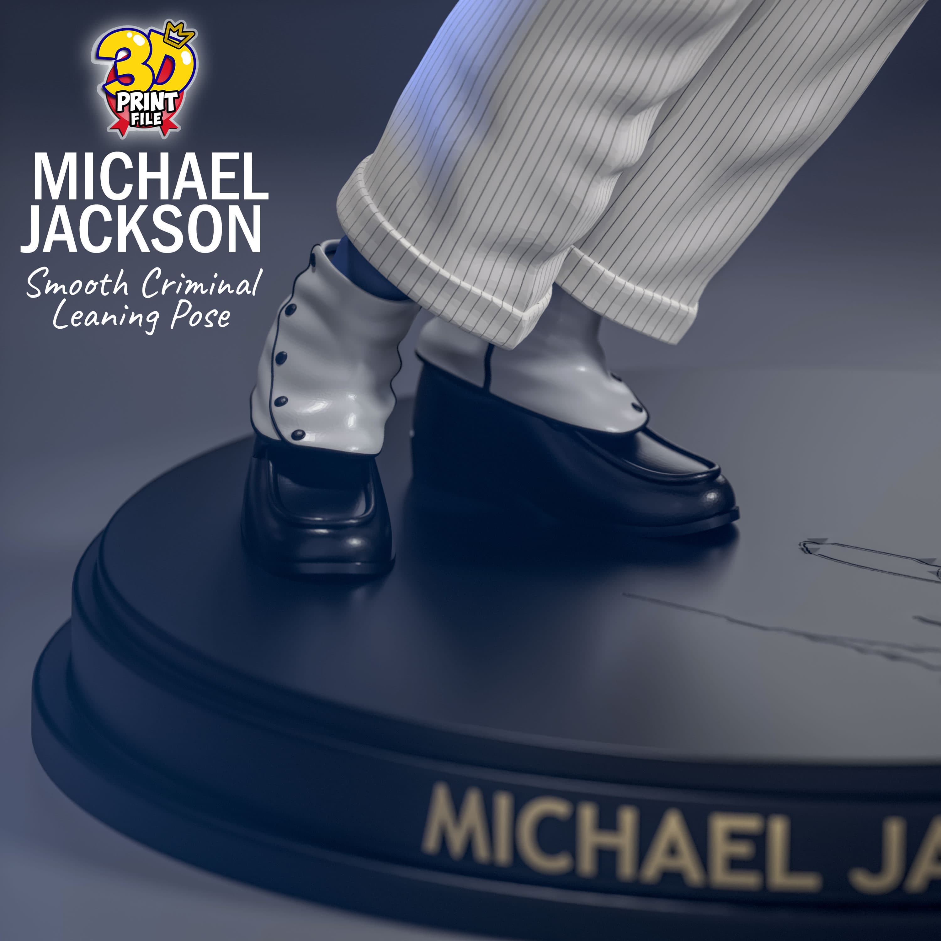 Michael Jackson 3D printable model - Smooth Criminal - leaning pose