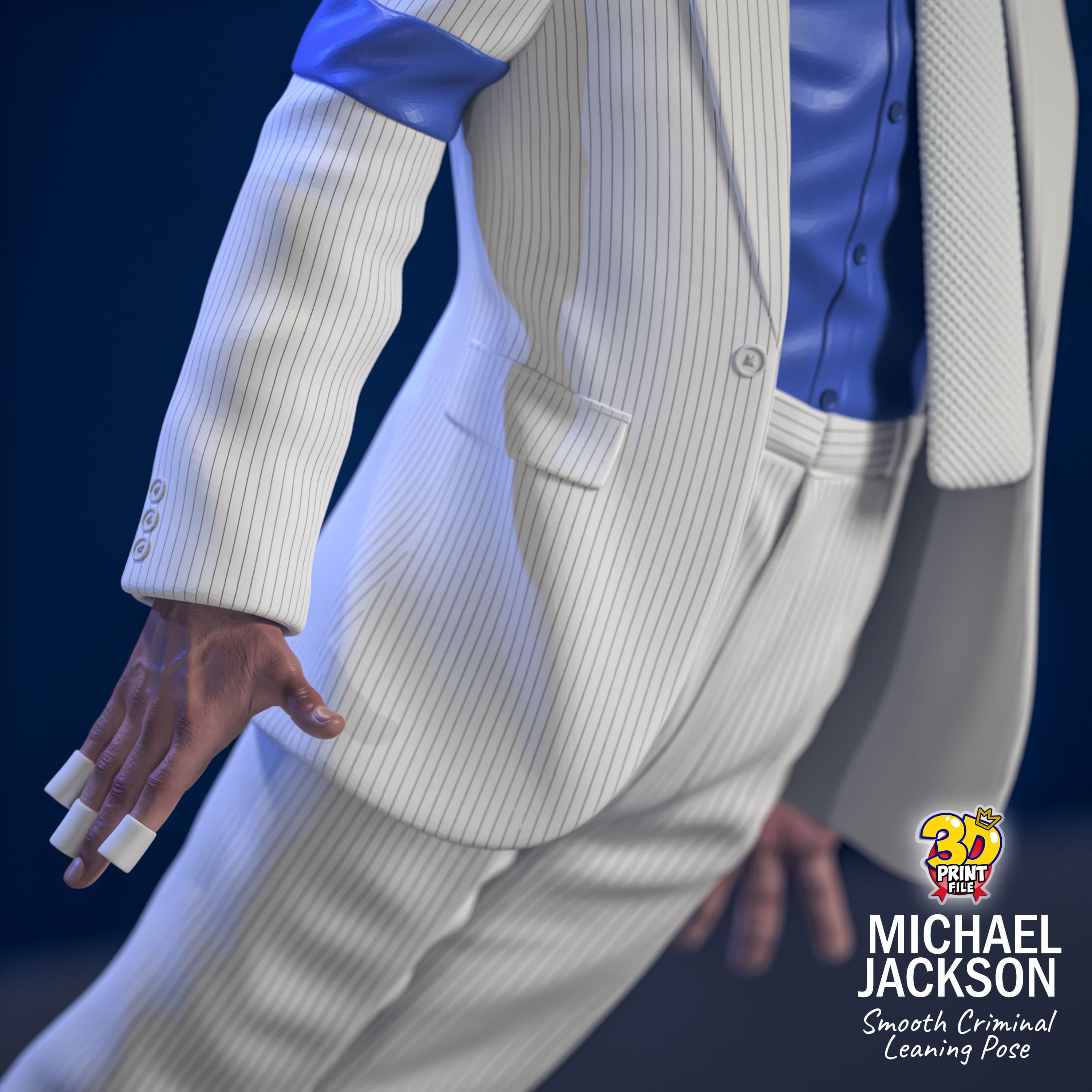 Michael Jackson 3D printable model - Smooth Criminal - leaning pose