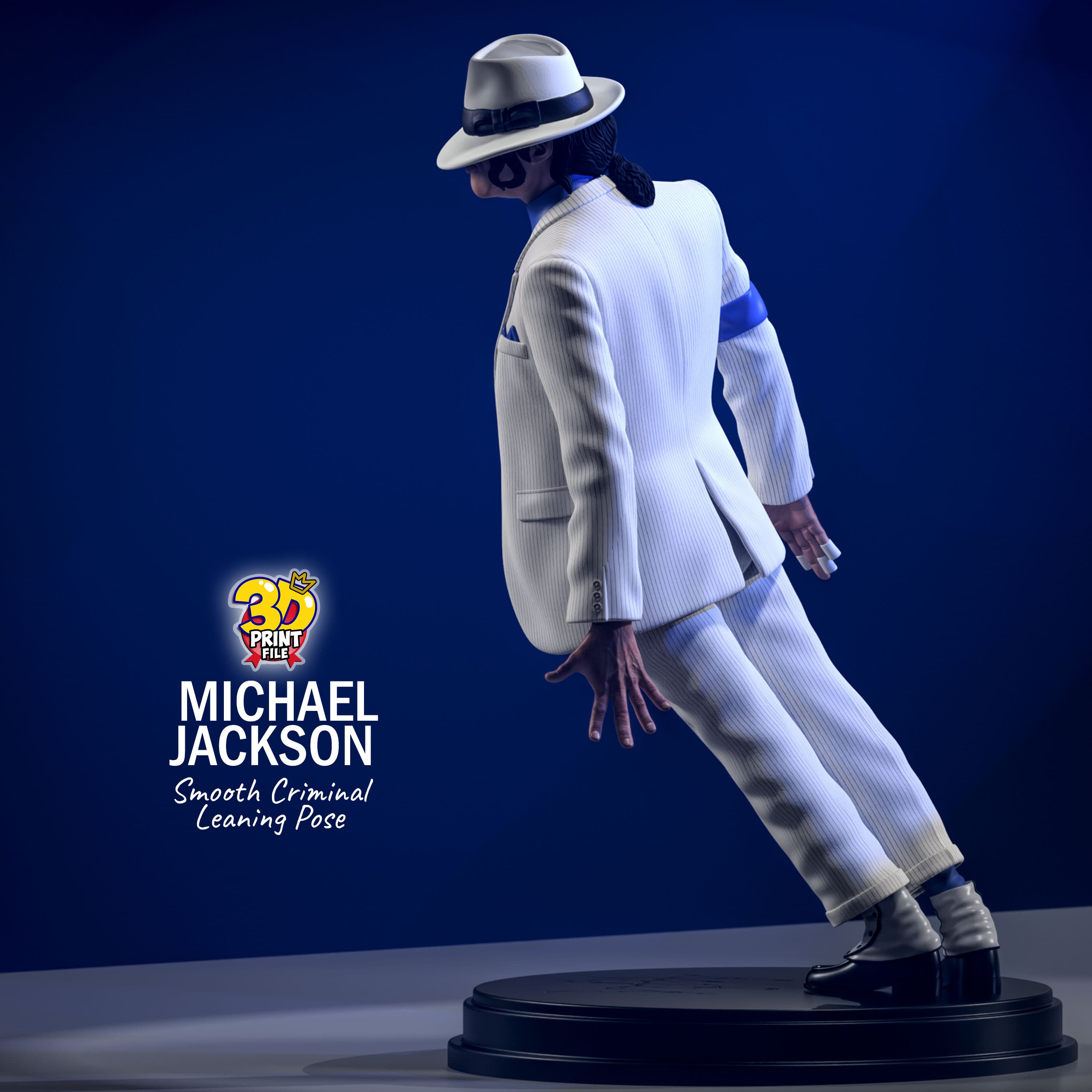 Michael Jackson 3D printable model - Smooth Criminal - leaning pose