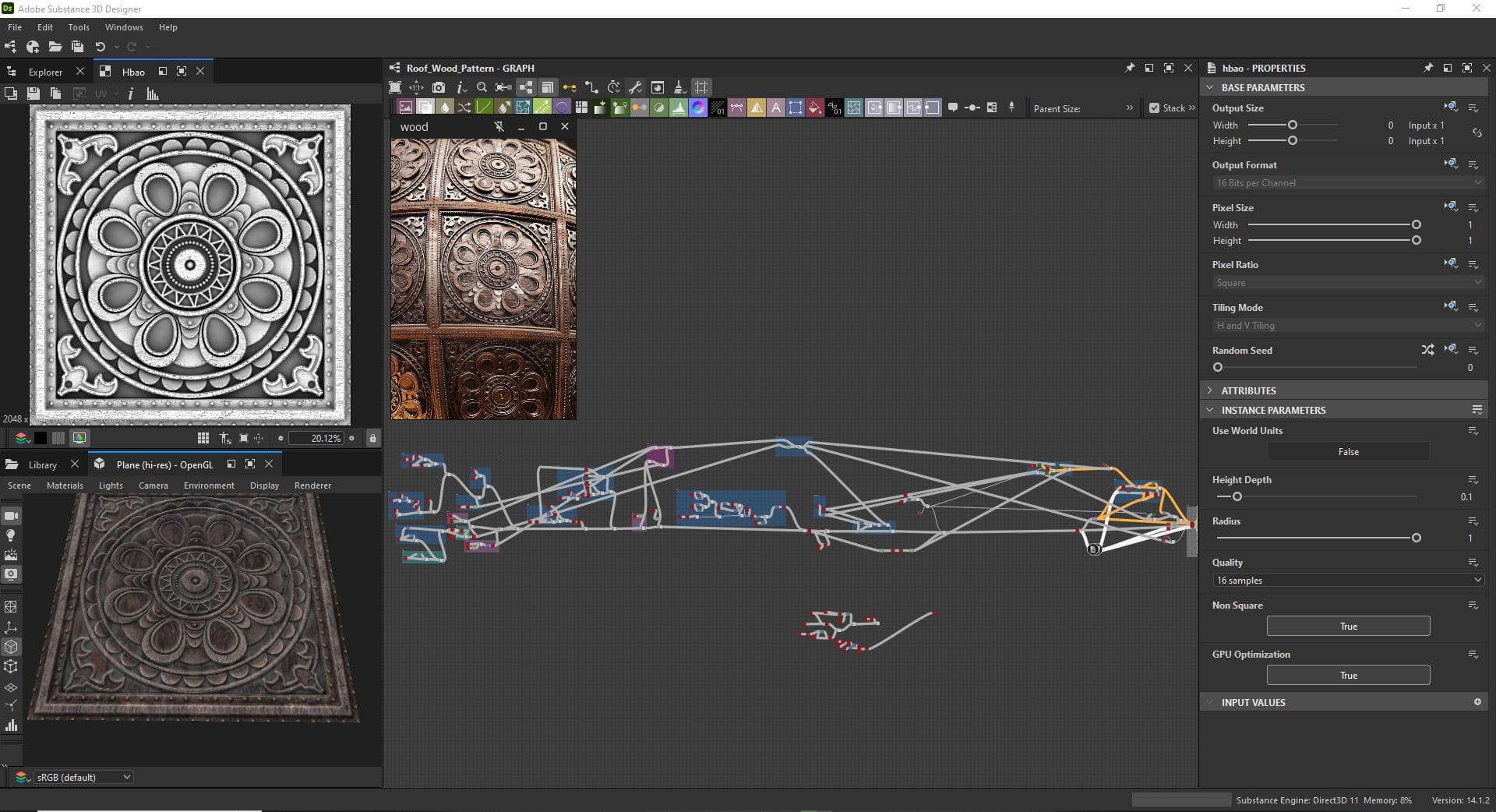 Ornamental Carved Wood Material