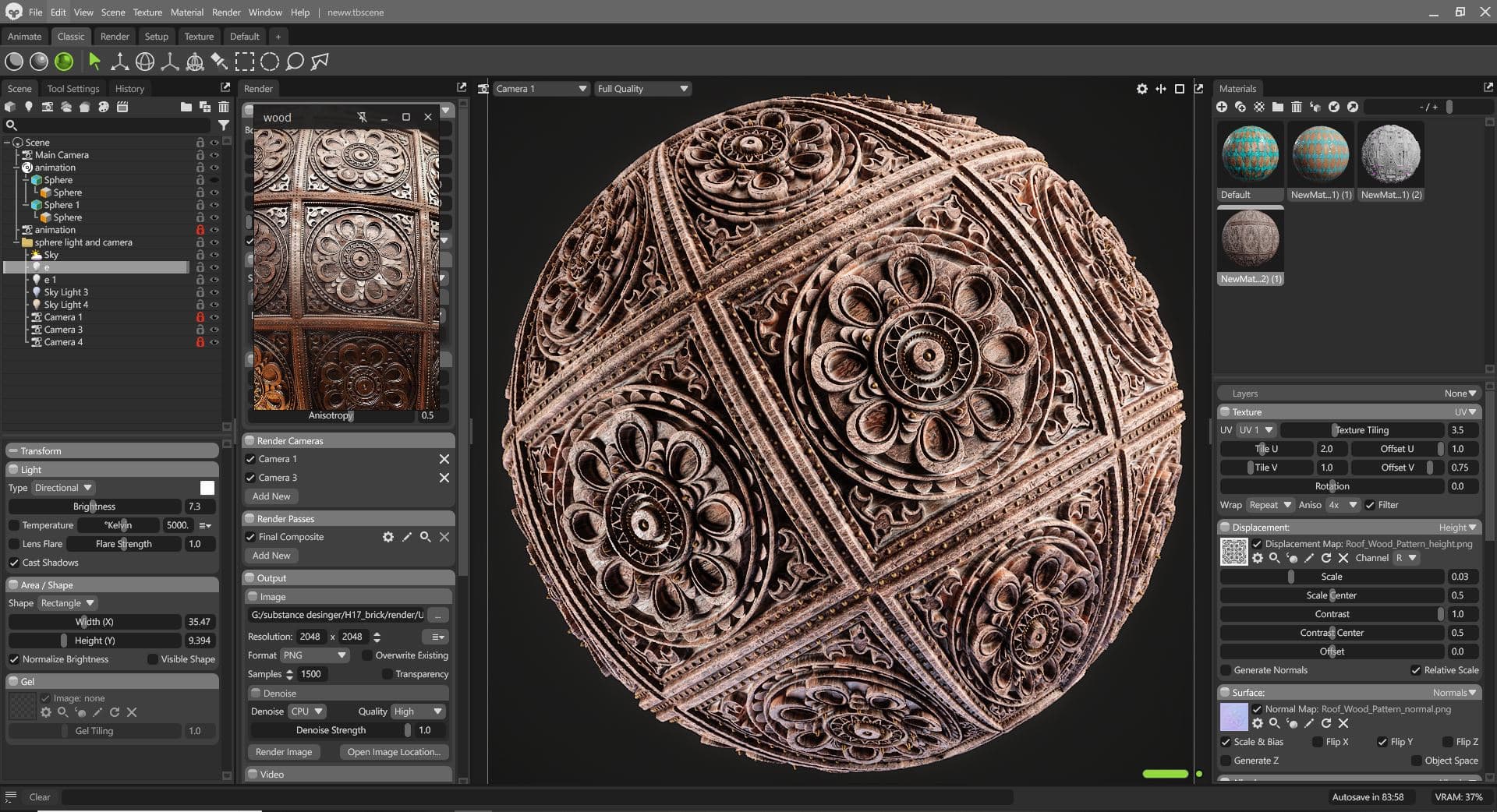 Ornamental Carved Wood Material