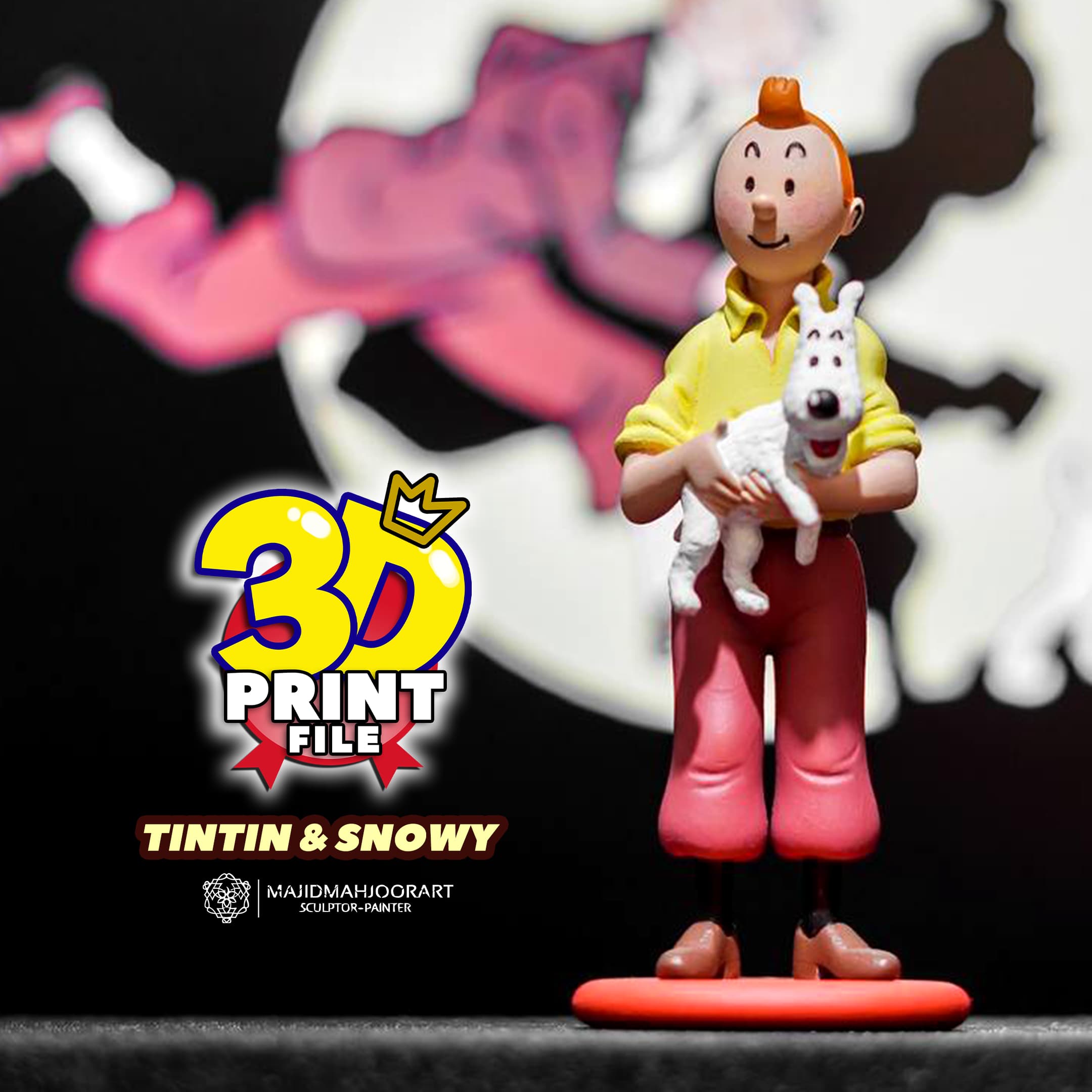 Tintin and Milou 3D printable figure