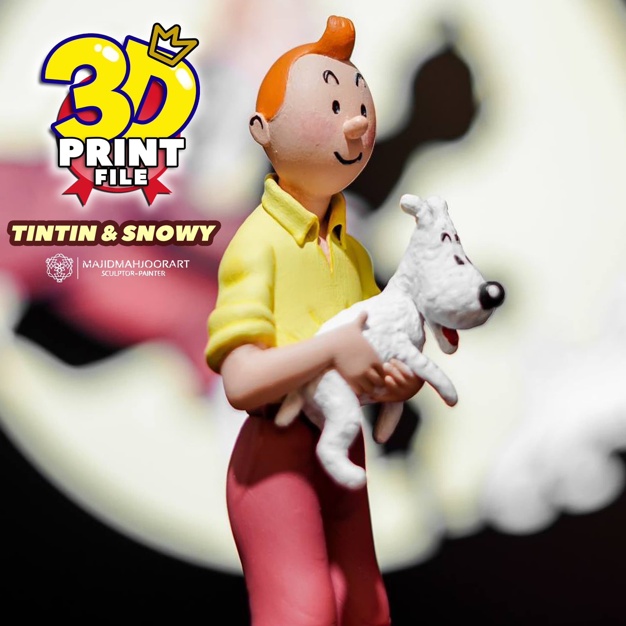 Tintin and Milou 3D printable figure