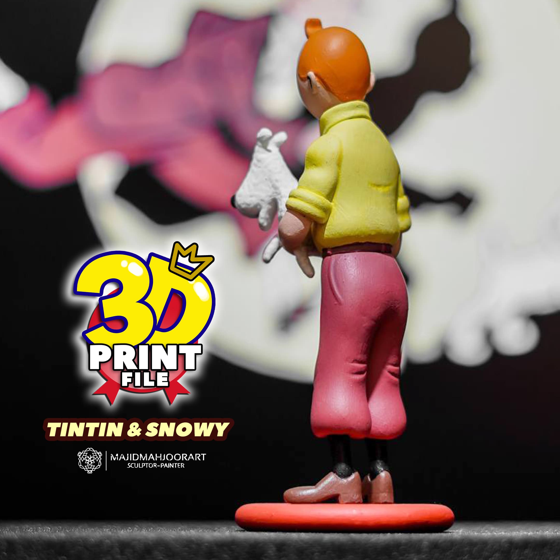 Tintin and Milou 3D printable figure