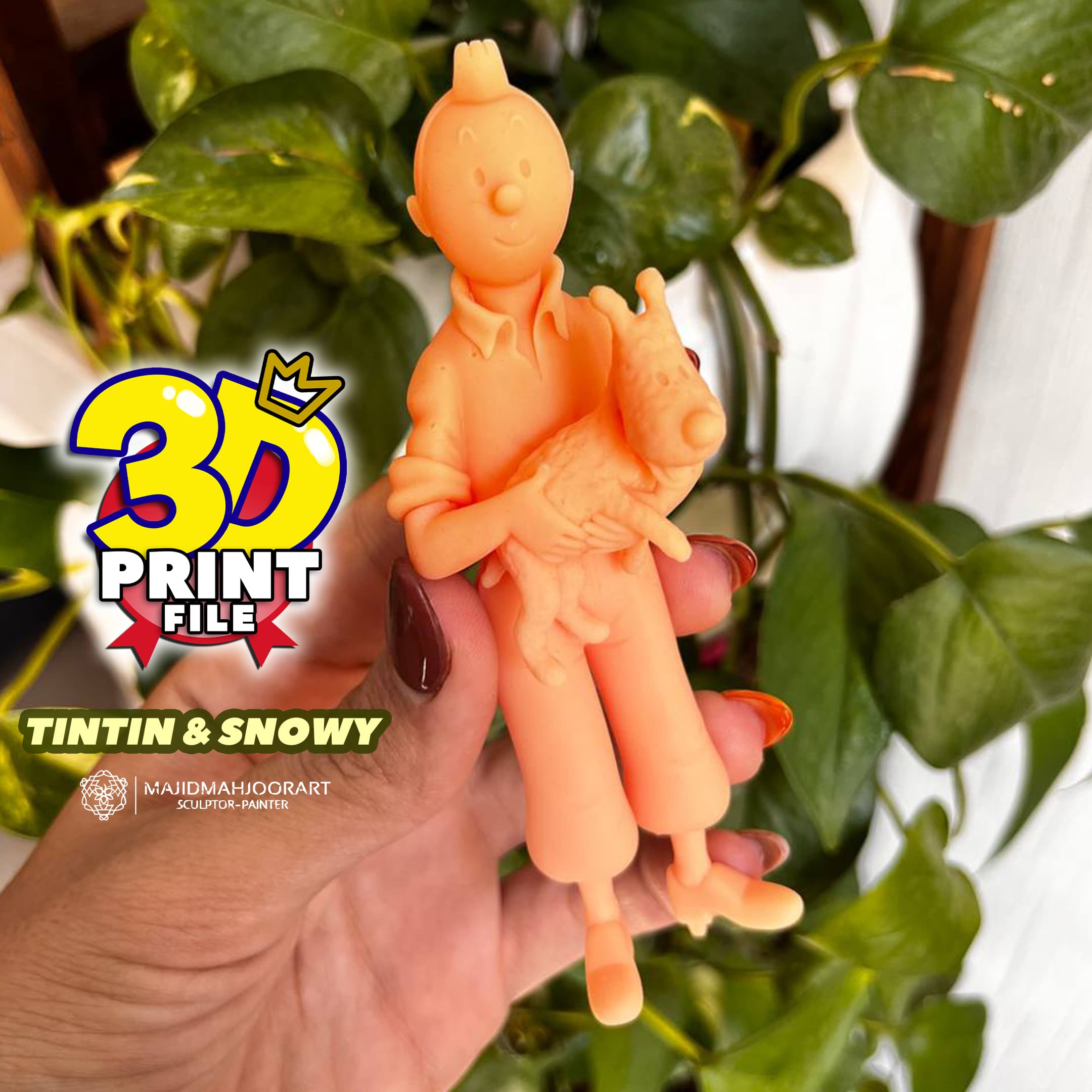 Tintin and Milou 3D printable figure