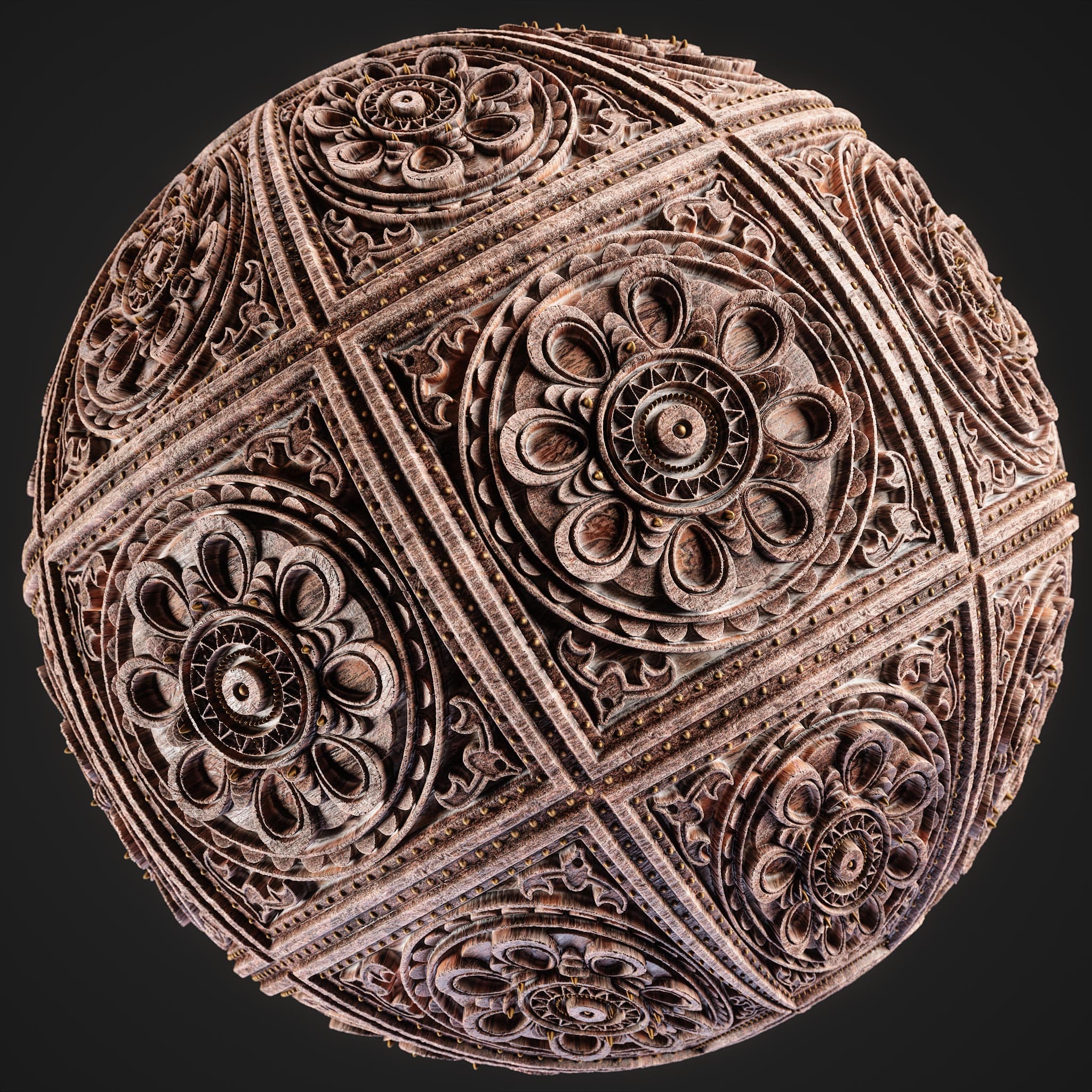 Ornamental Carved Wood Material