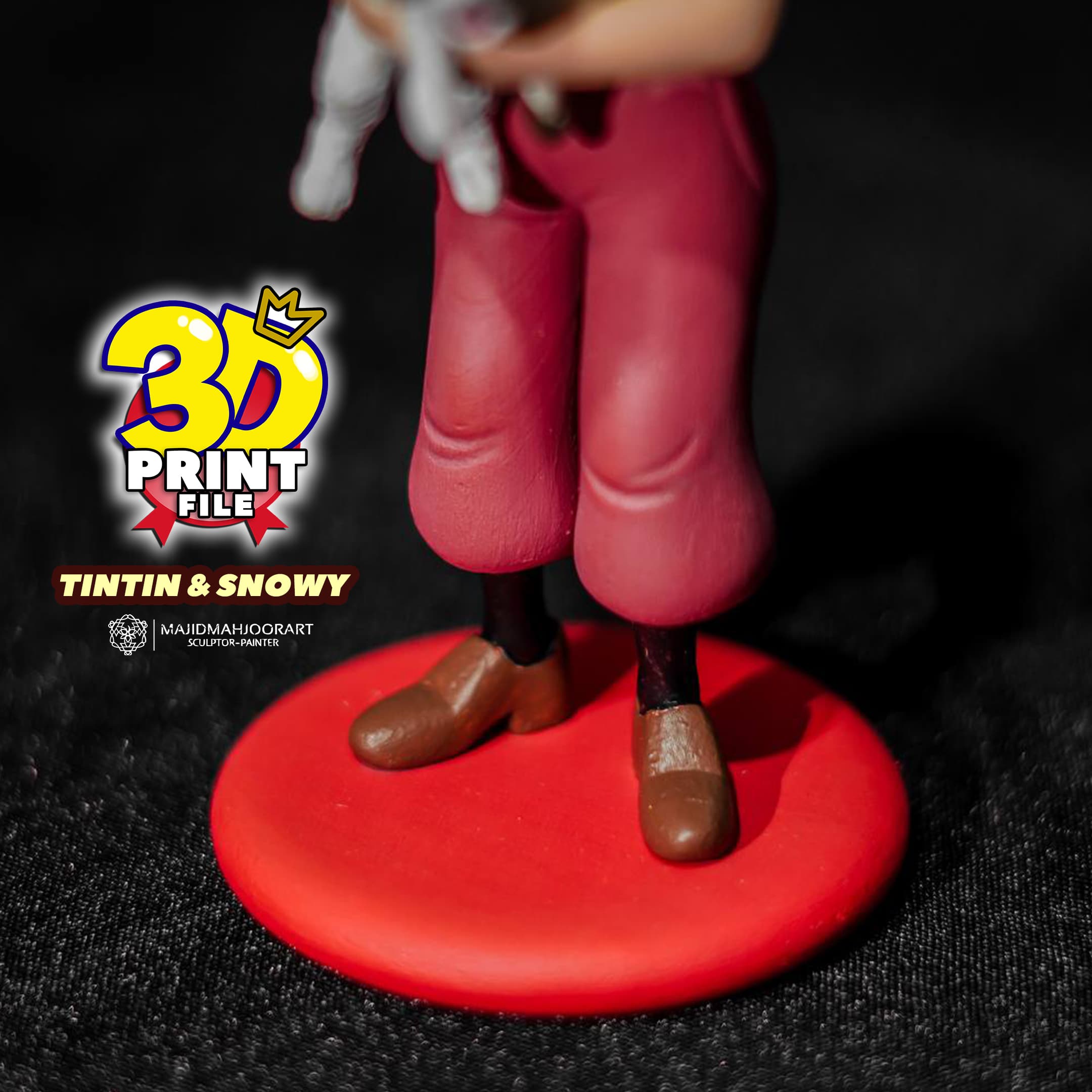Tintin and Milou 3D printable figure