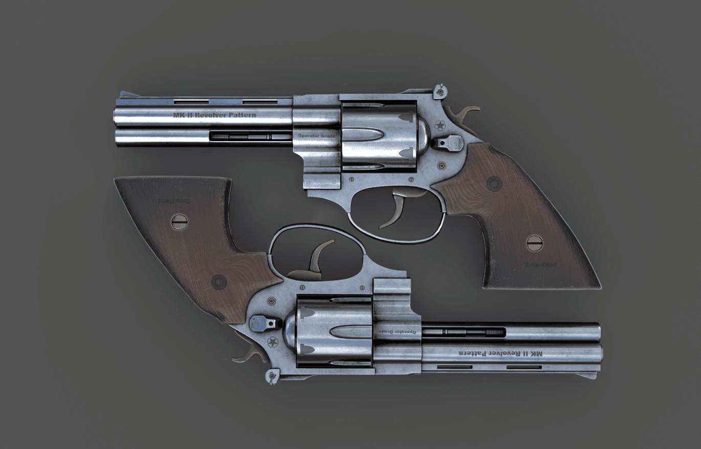 رولور MK II – مدل‌سازی، یووی، تکسچر، رندر