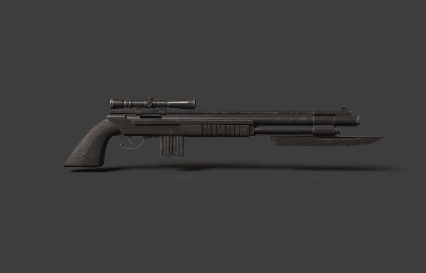 شاتگان تاکتیکال قدرتمند با دوربین و تیغه جلو (3D Weapon)