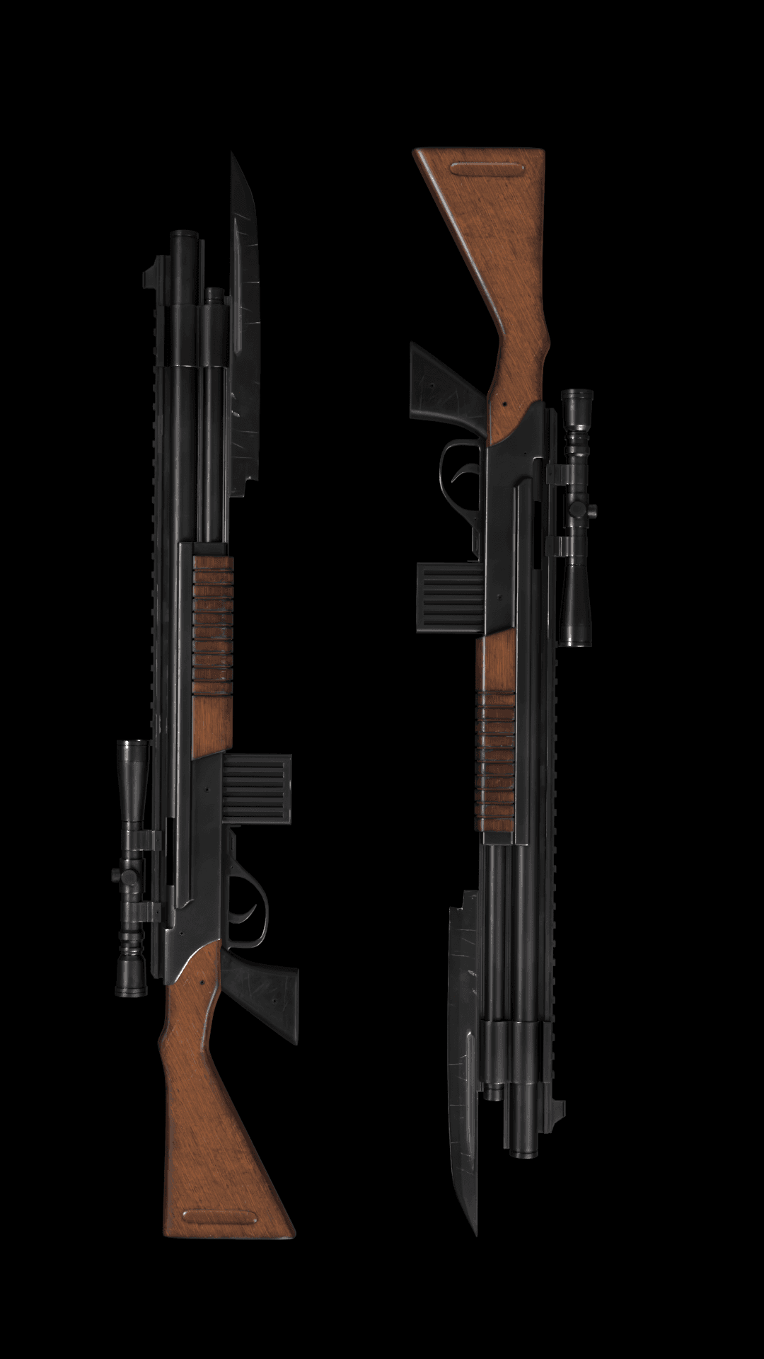 شاتگان تاکتیکال قدرتمند با دوربین و تیغه جلو (3D Weapon)