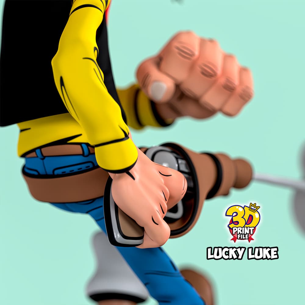 Lucky Luke 3D printable model - free size